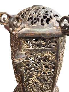 Pair of Lamps Oriental Cast Iron, circa 1950s