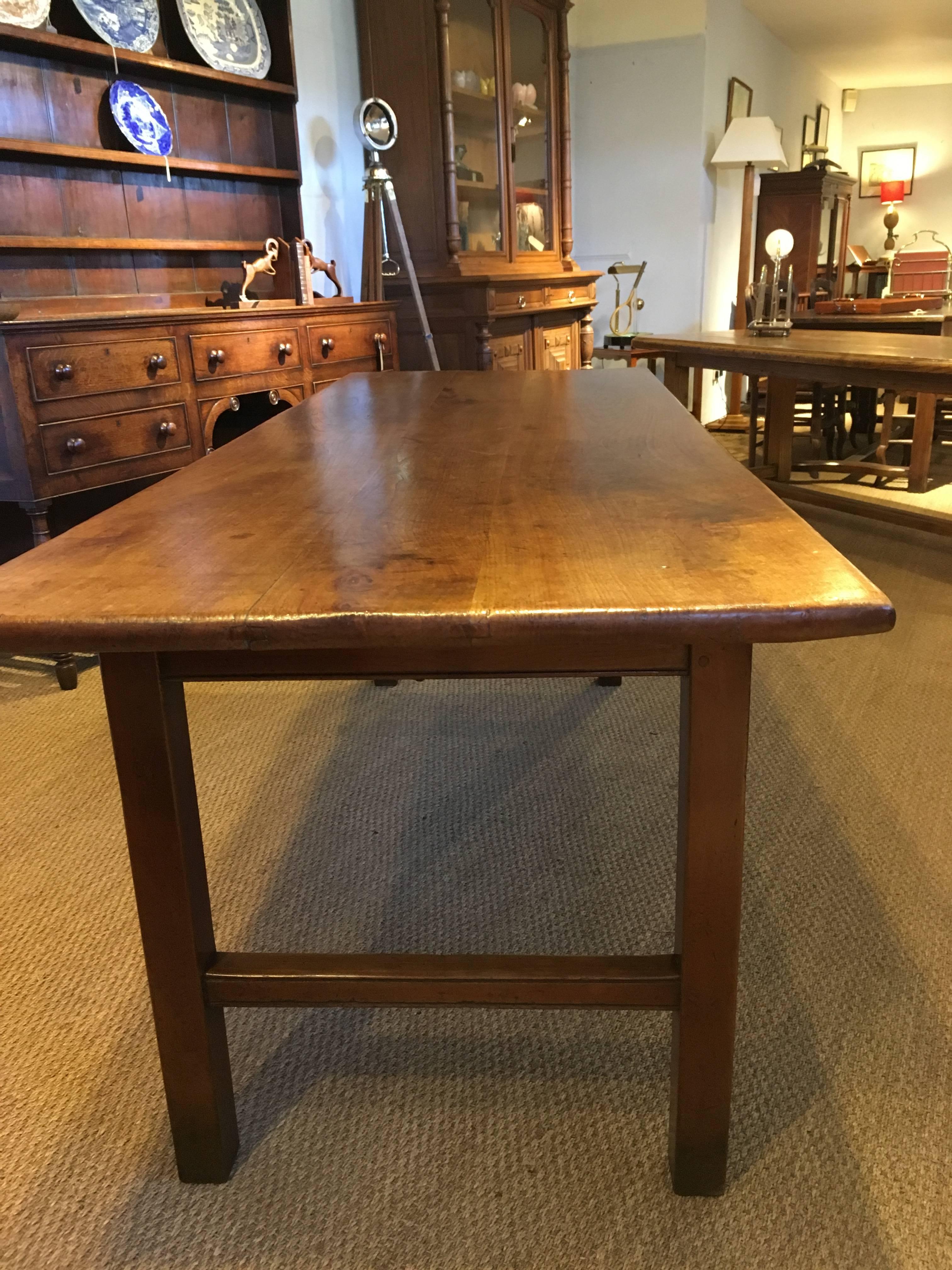 Farmhouse table , cherry wood  In Good Condition For Sale In Honiton, Devon