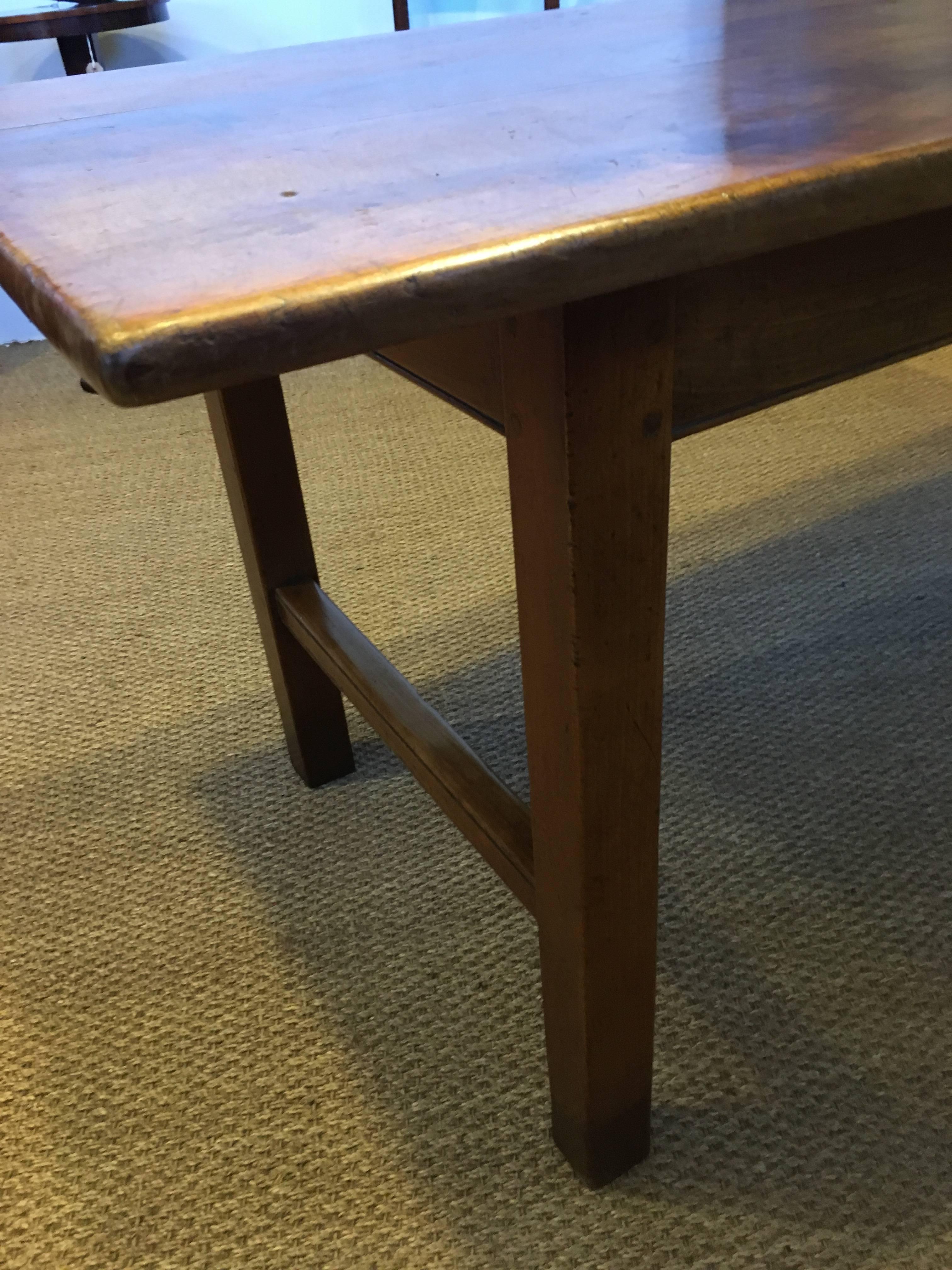 Mid-19th Century Farmhouse table , cherry wood  For Sale