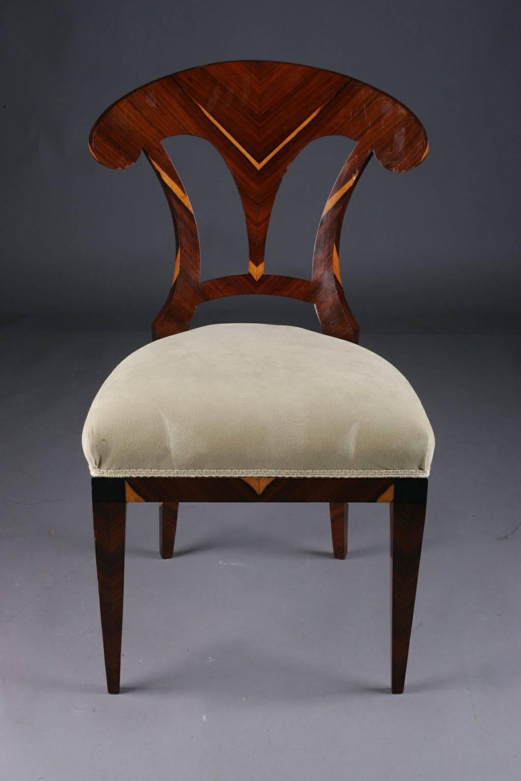 Veneer 20th Century Vienna Biedermeier Style Chair after Josef Danhauer