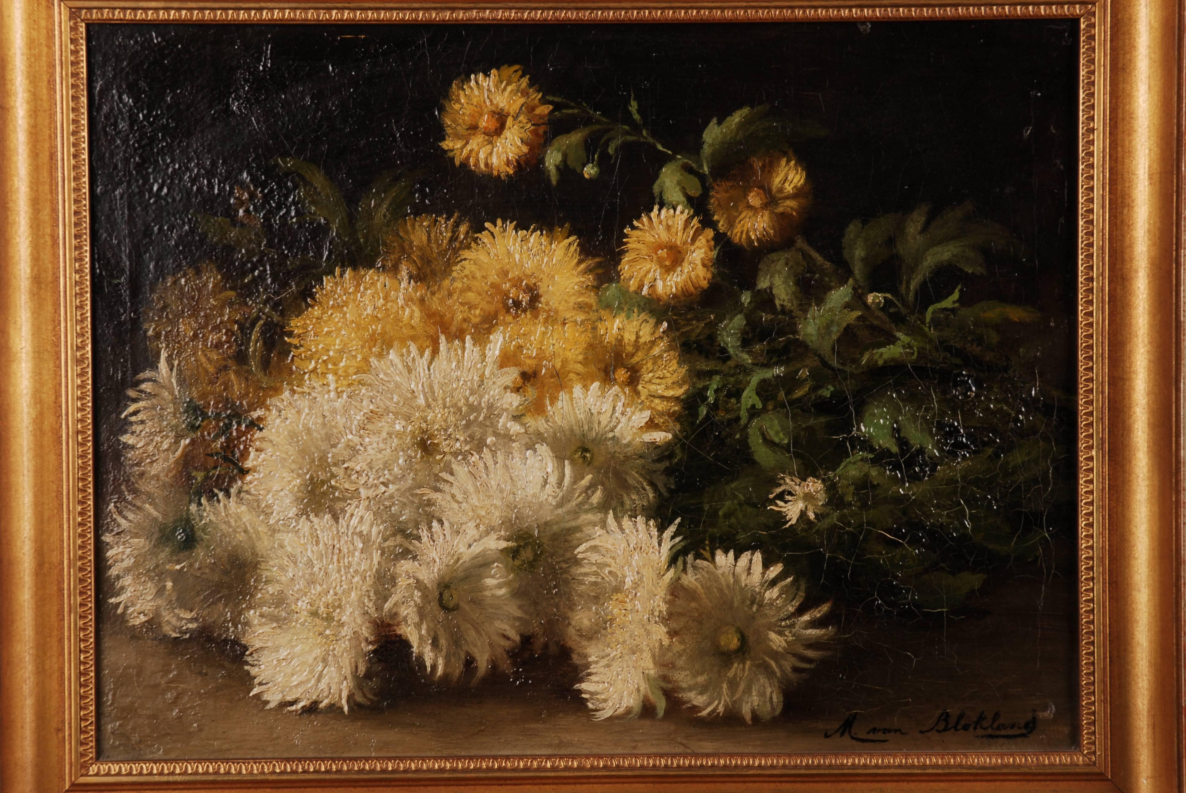 Still life of Maria Johanna Jacoba Beelaerts van Blokland (1848-1915).
Painting, oil / canvas.

Dimensions:
With frame
Width 47 cm
Height 37 cm

Without frame
Width 34 cm
Height 25 cm

(S-66).