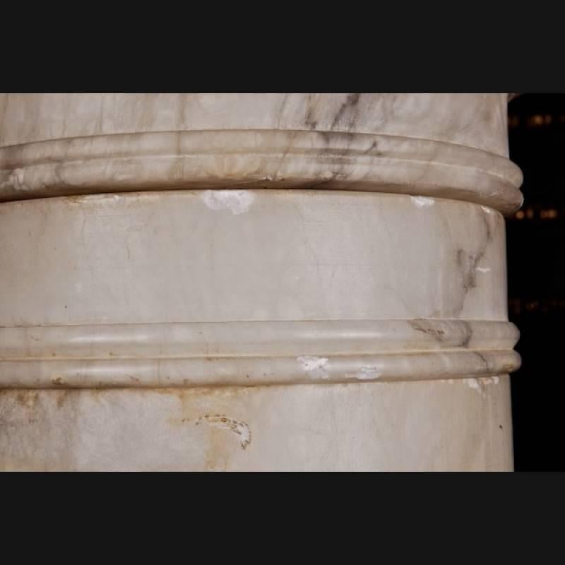 19th Century, Napoleon III Style White Marble Column 2