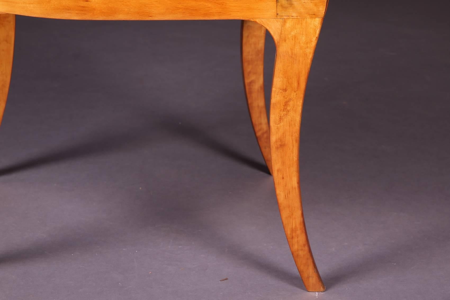 19th Century Biedermeier Birchwood Chair 5