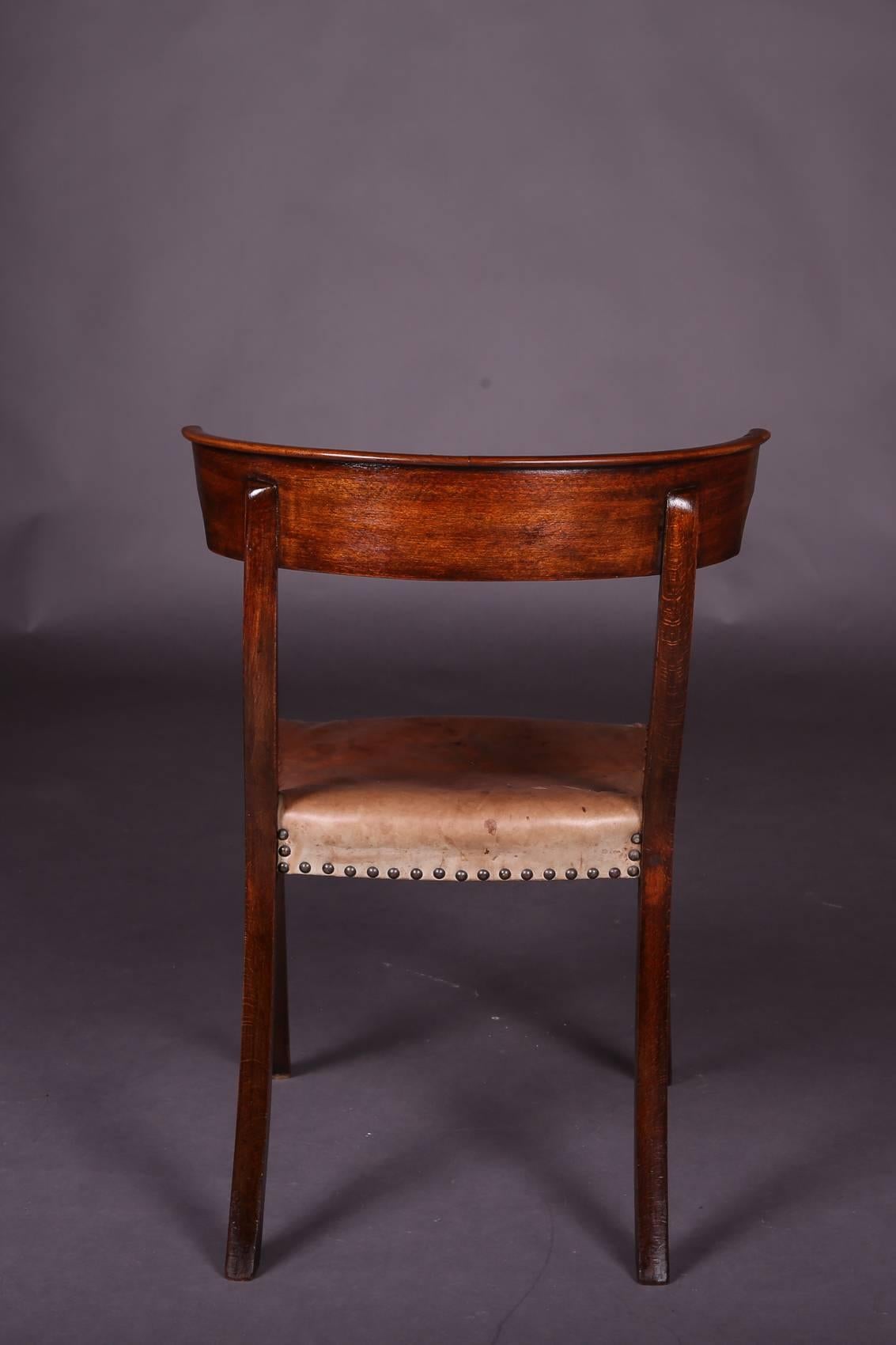 19th Century Empire Pair Of Klismos Chair 3