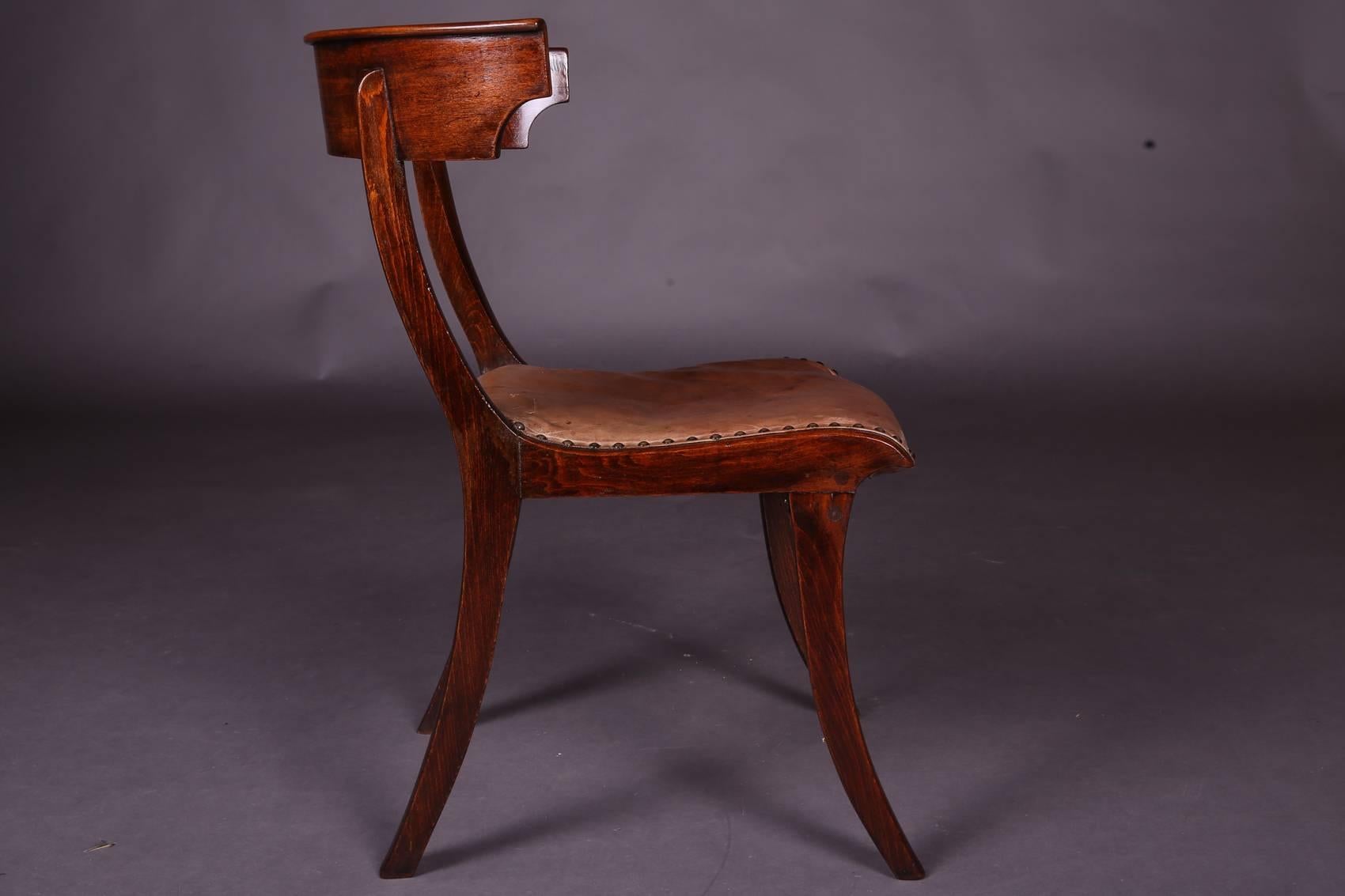 19th Century Empire Pair Of Klismos Chair 1