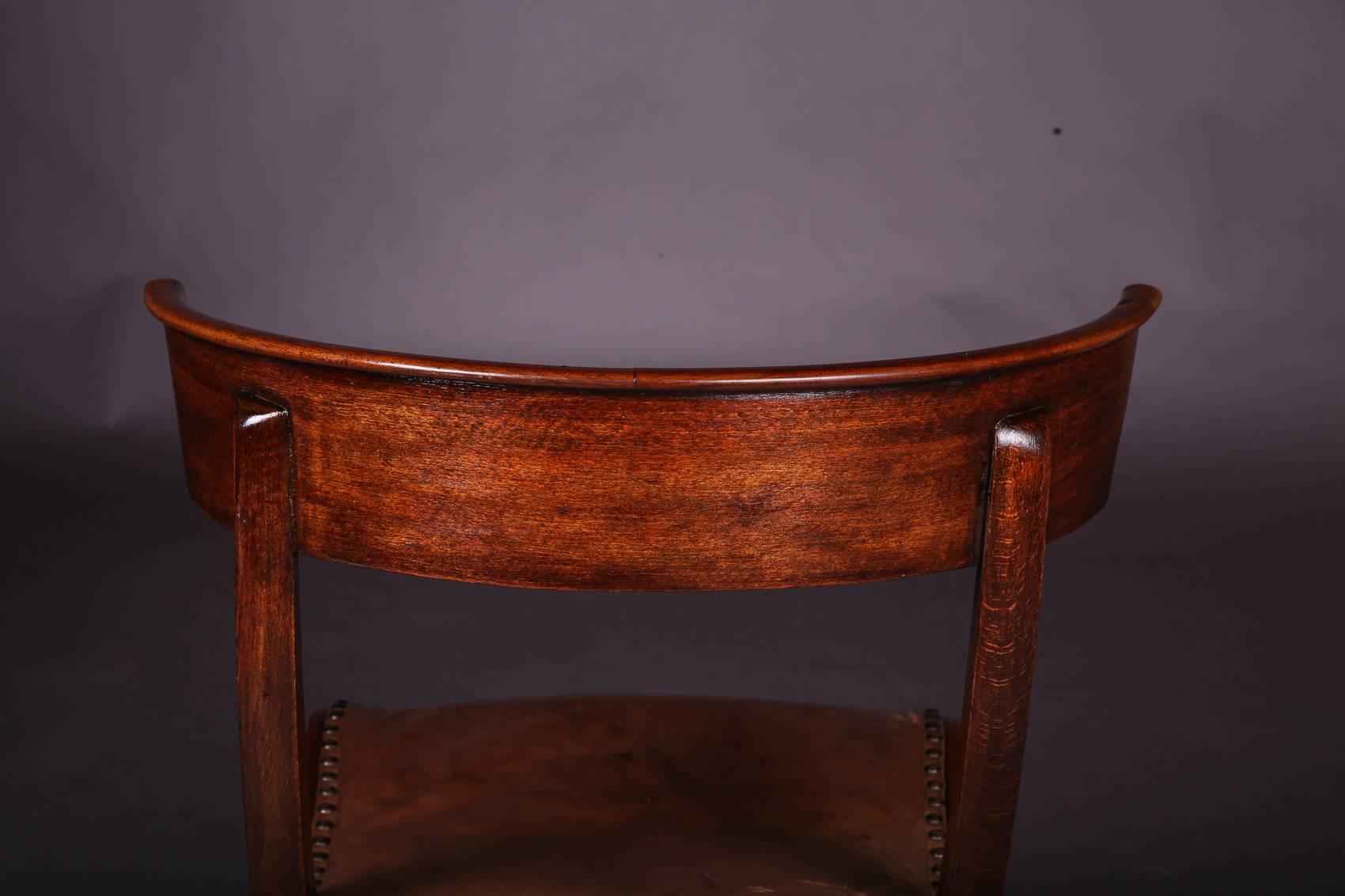 19th Century Empire Pair Of Klismos Chair 4