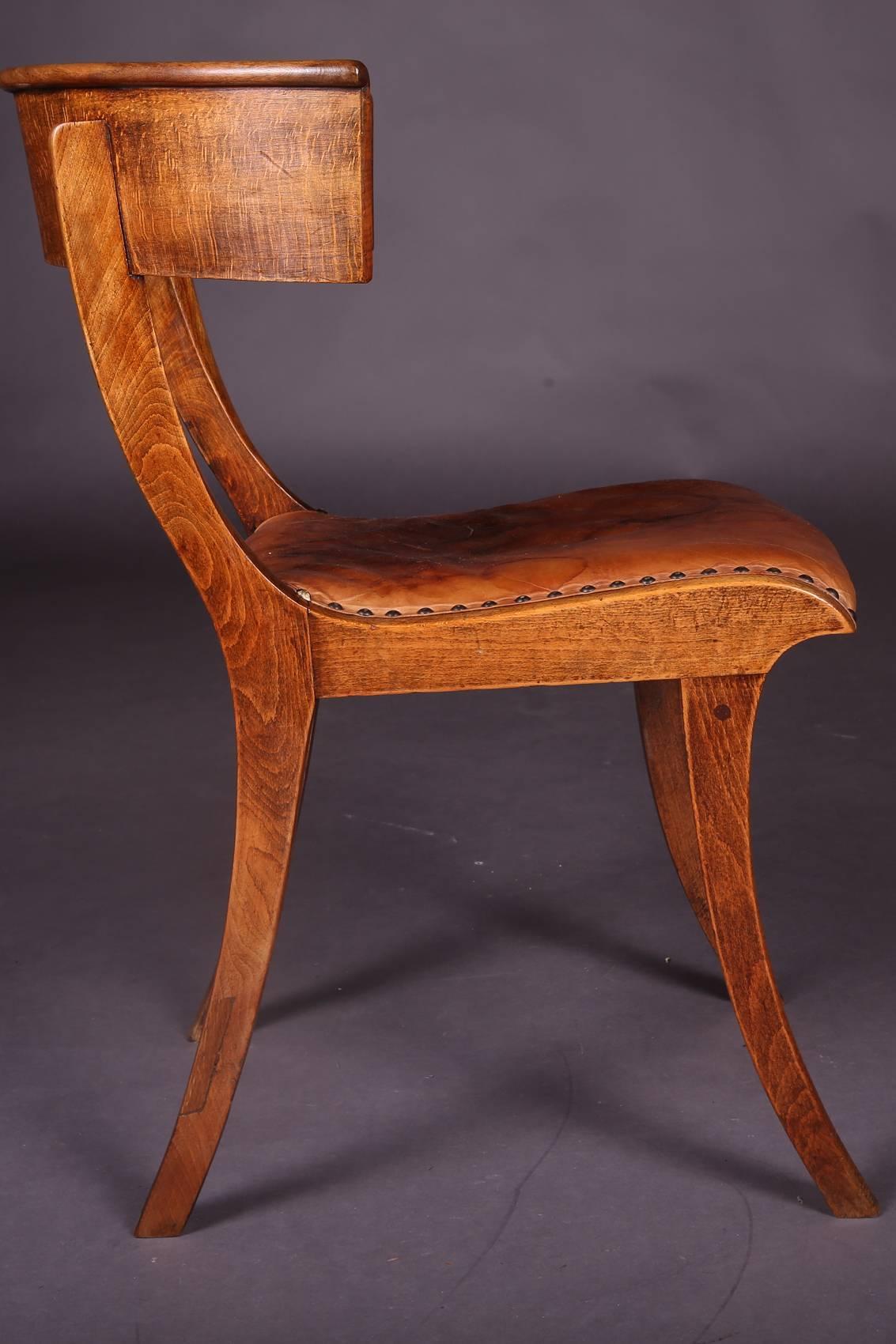 19th Century Empire Klismos Chair 1