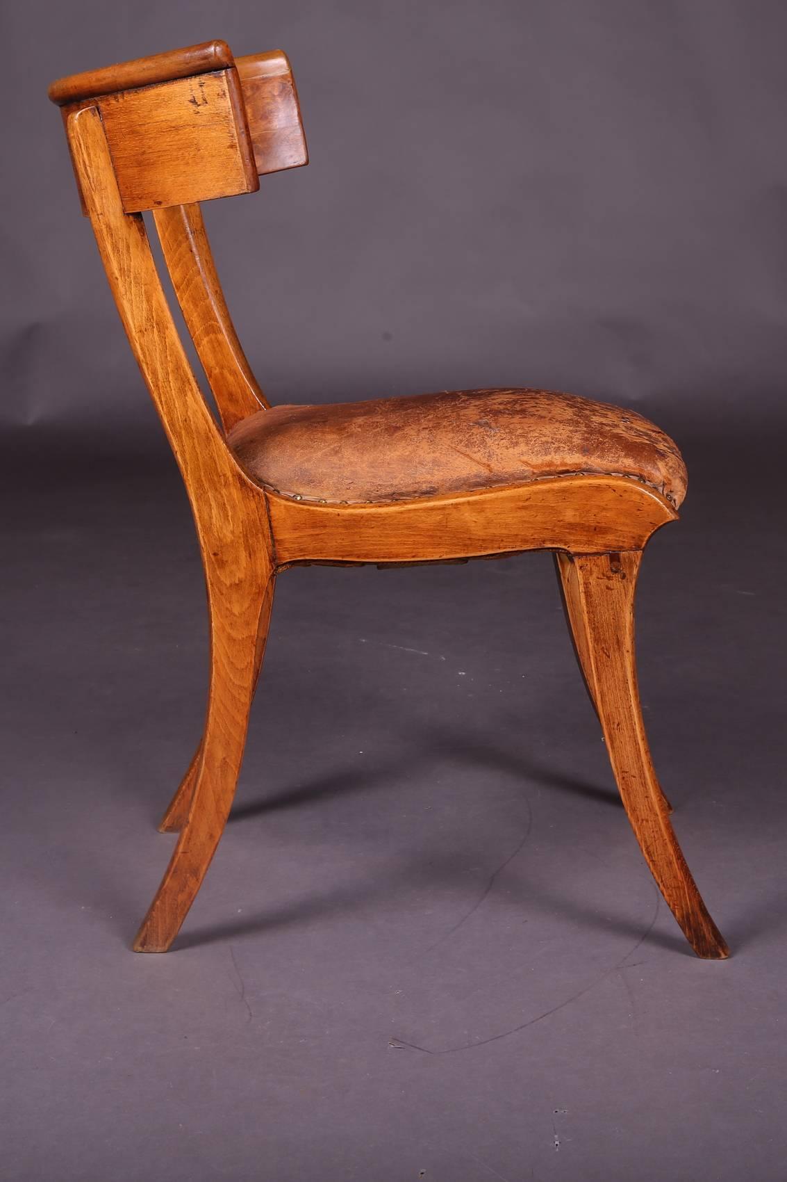 19th Century Empire Klismos Saber-Legs Chair (Französisch)