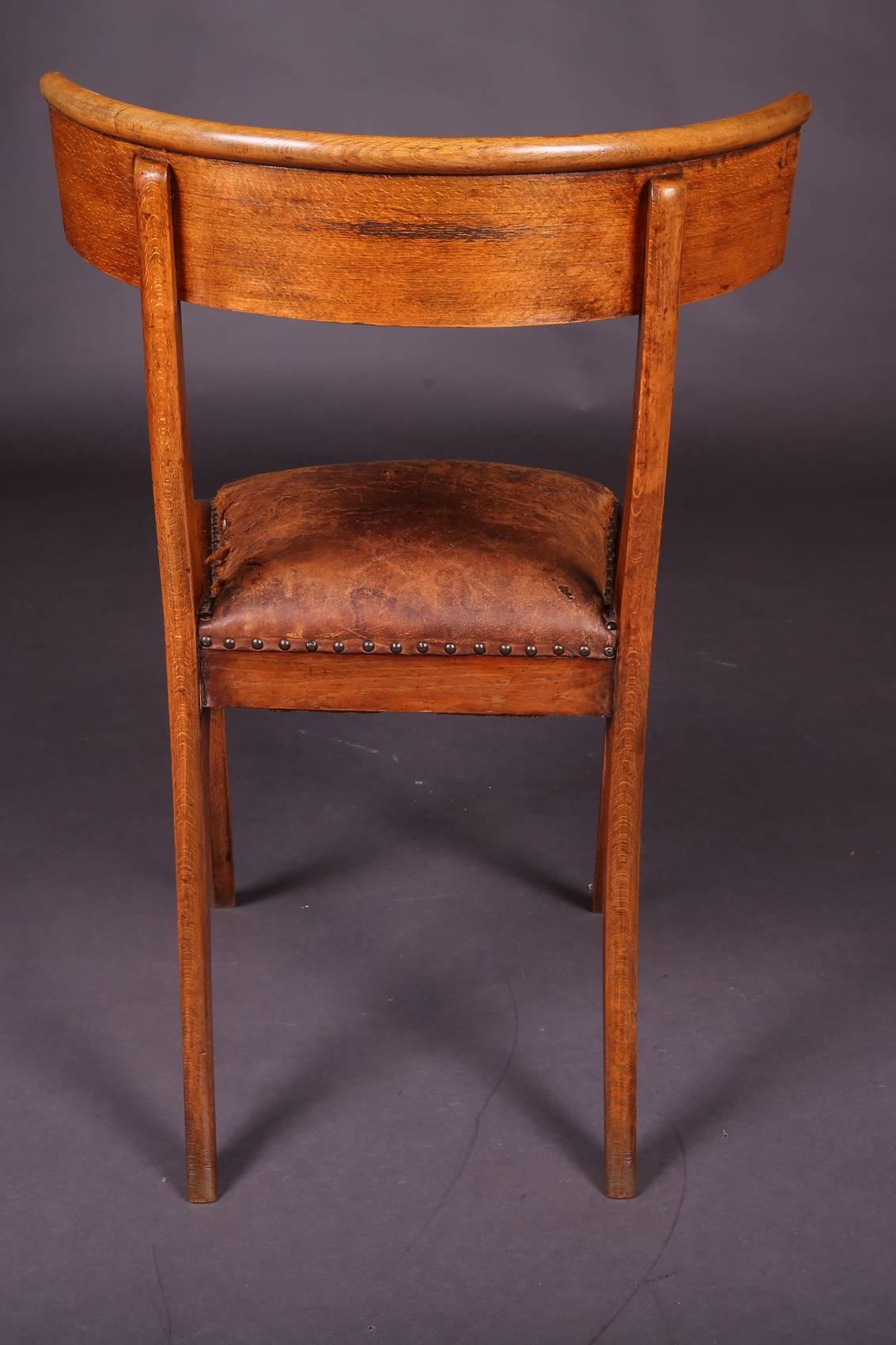 Wood 19th Century Empire Klismos Saber-Legs Chair