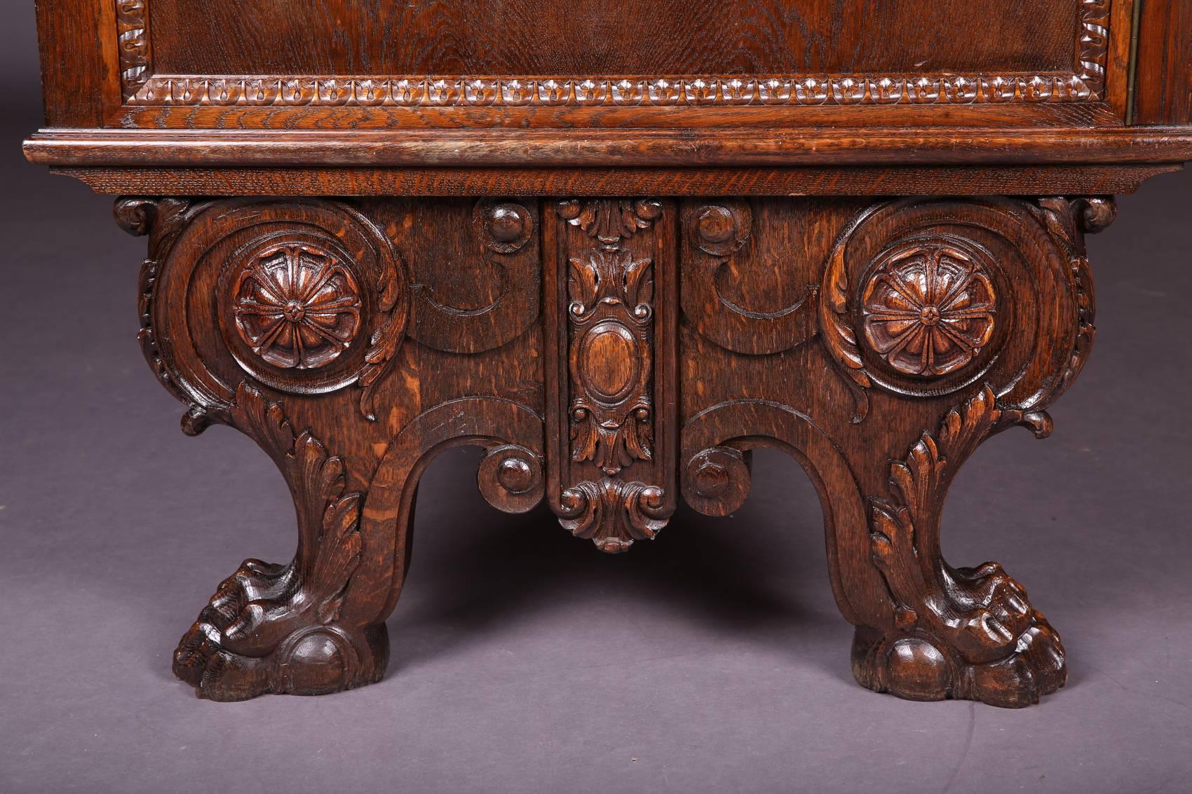 19th Century Historicism Oak Writing Desk 1