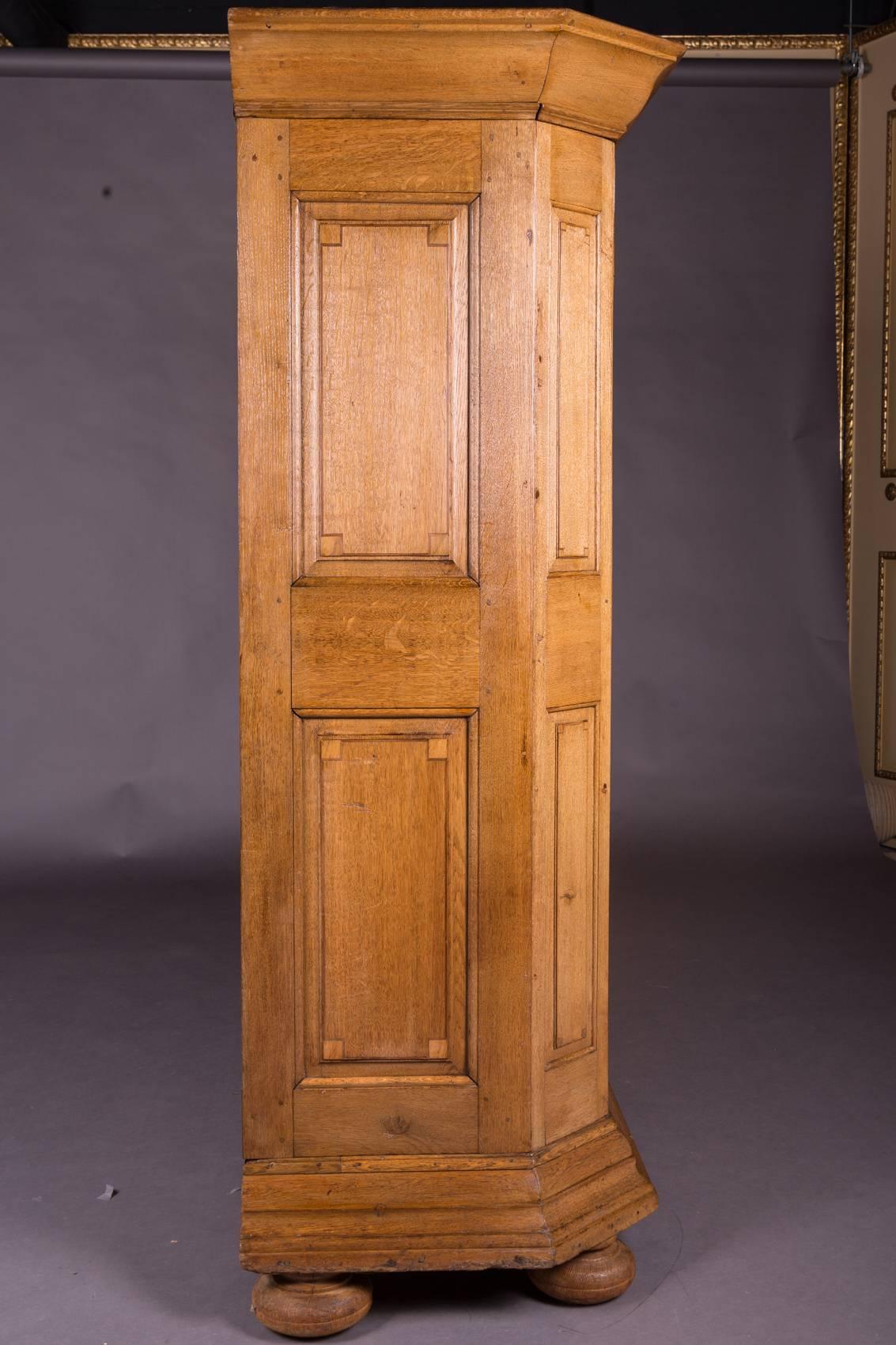 German 18th Century Baroque Oak Cupboard