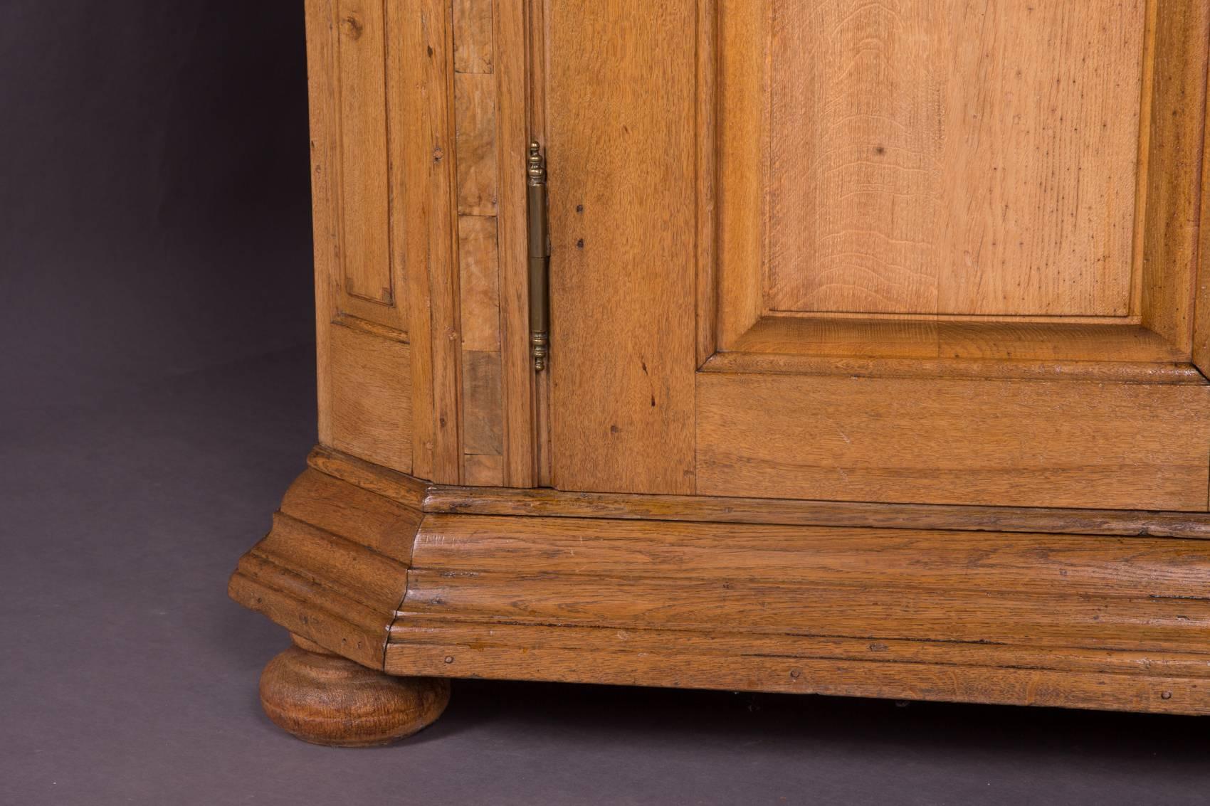 Wood 18th Century Baroque Oak Cupboard