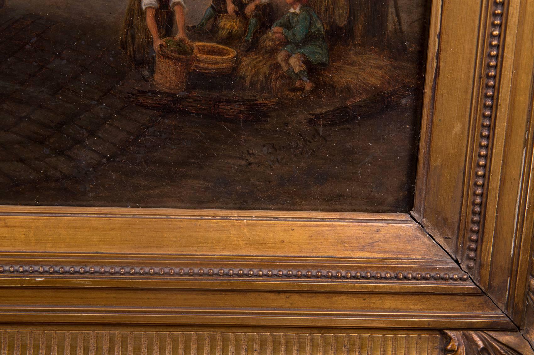 19th Century Historicism Oil on Canvas Wartburg-Painting H. Jaeckel 5
