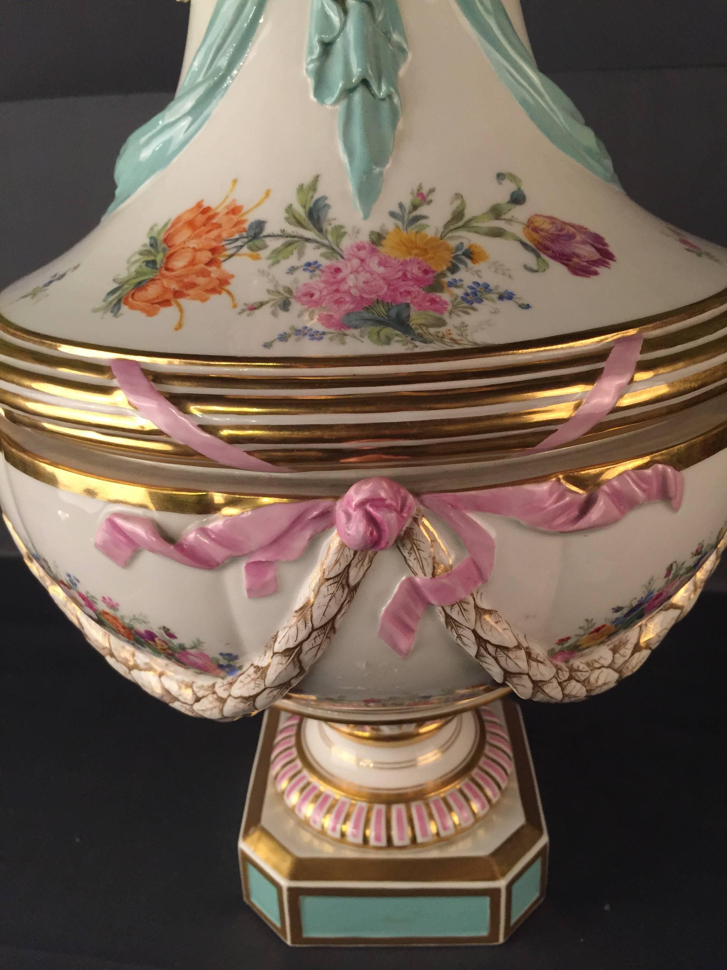 Porcelain 19th Century Huge KPM Berlin Vase Rare, Empire For Sale