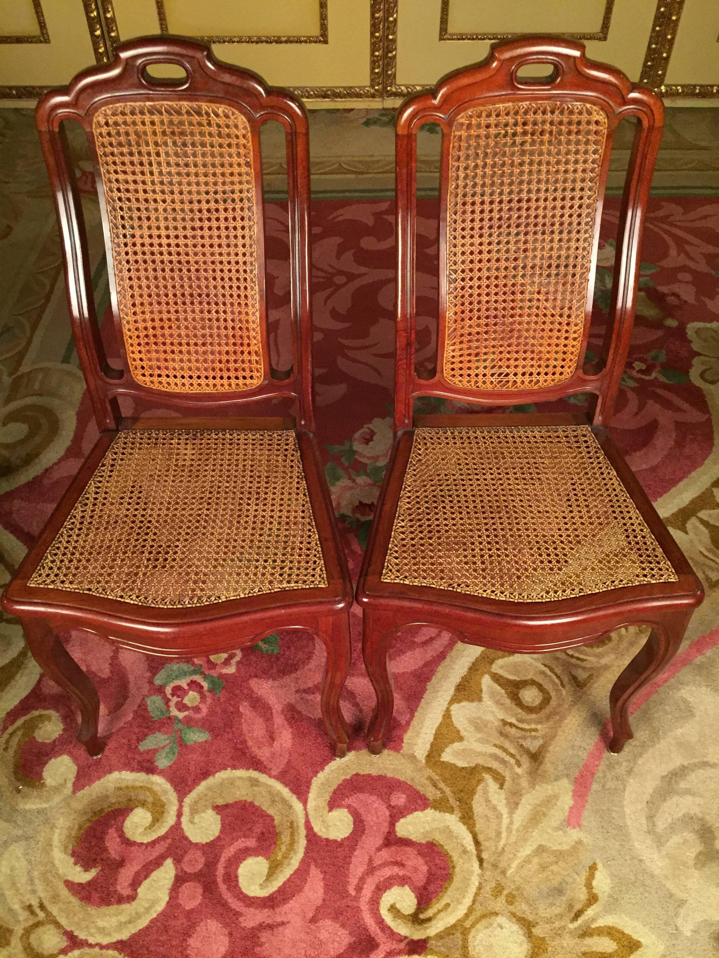 19th Century Biedermeier Chairs Solid Mahogany In Good Condition For Sale In Berlin, DE