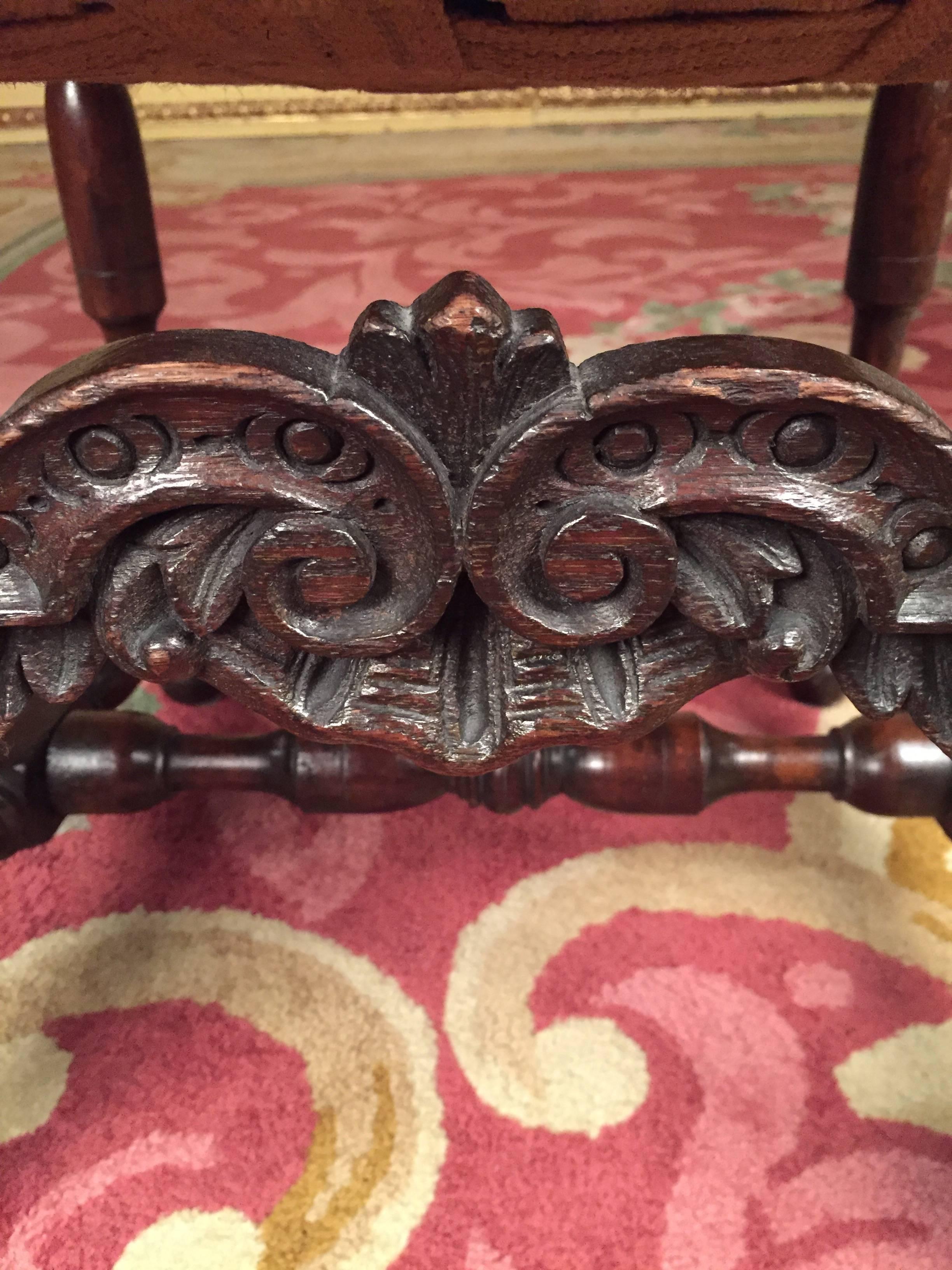 19th Century Neo Renaissance/Neo Gothic Pray Chair Oak For Sale 3