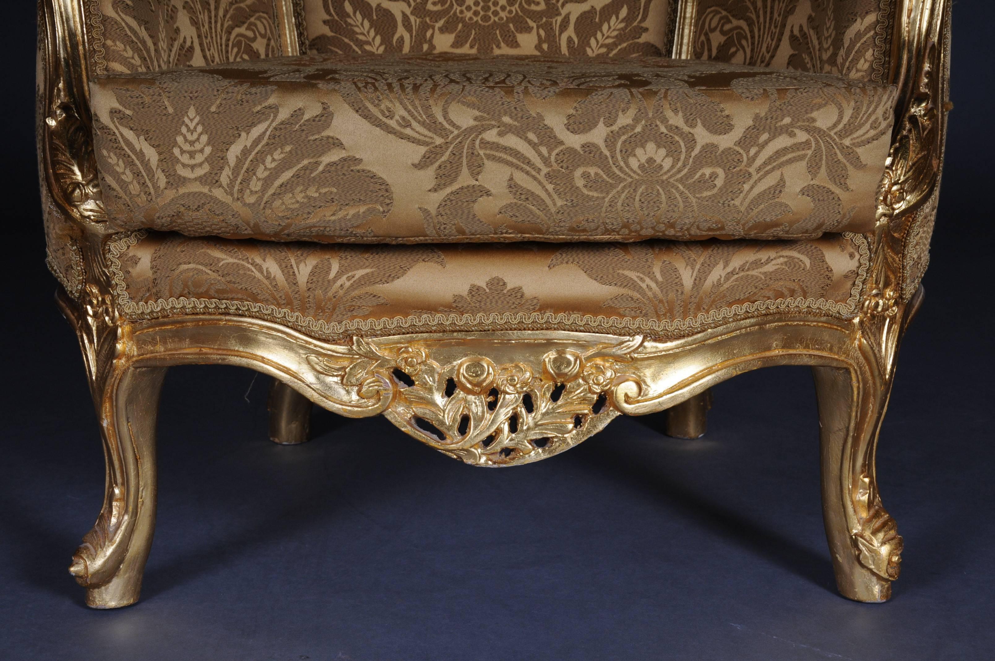 Quinze Bergre Chair, Lounge, Louis XV.-Stil, 20. Jahrhundert im Angebot 4