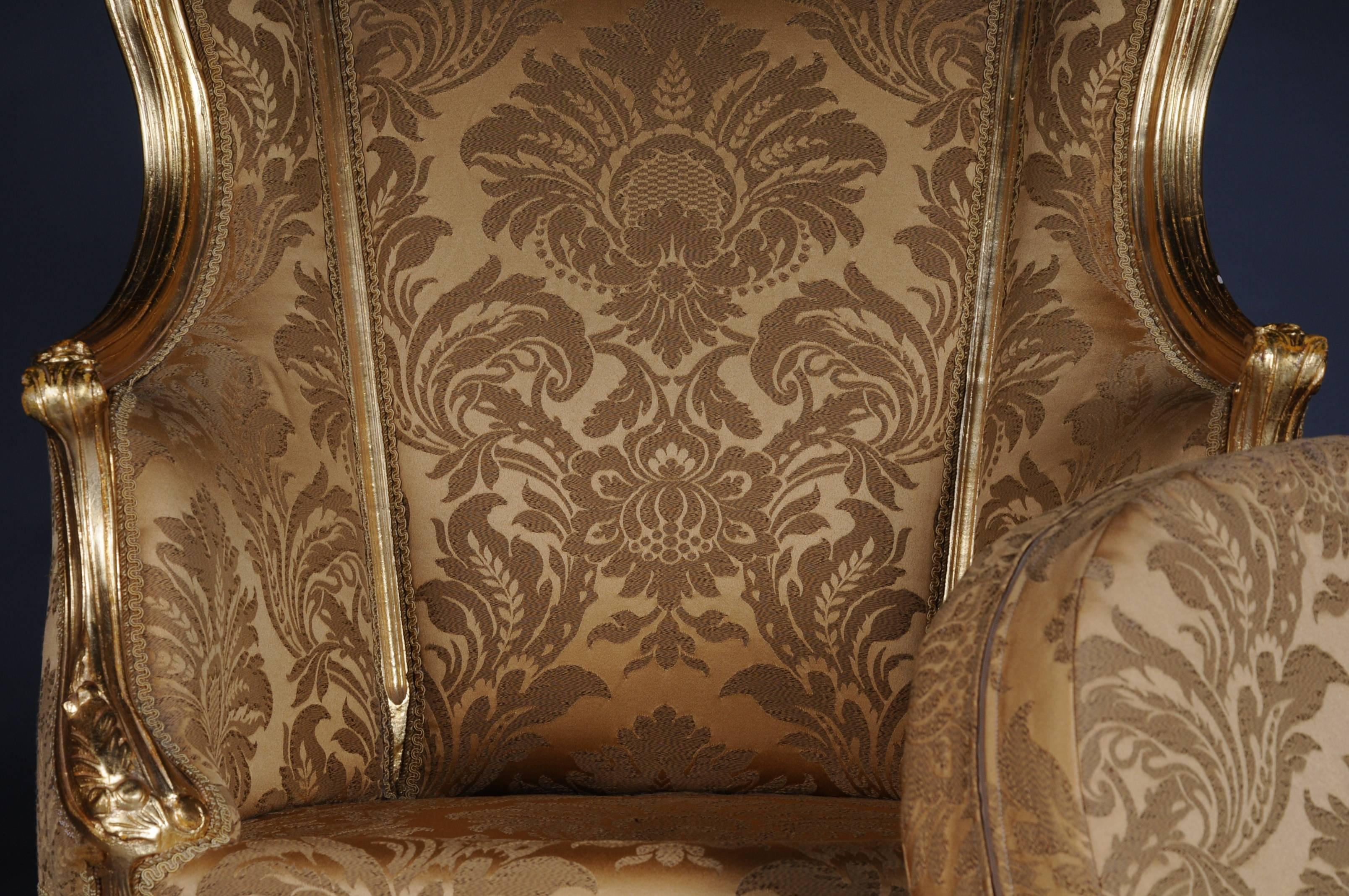 Quinze Bergre Chair, Lounge, Louis XV.-Stil, 20. Jahrhundert im Angebot 1