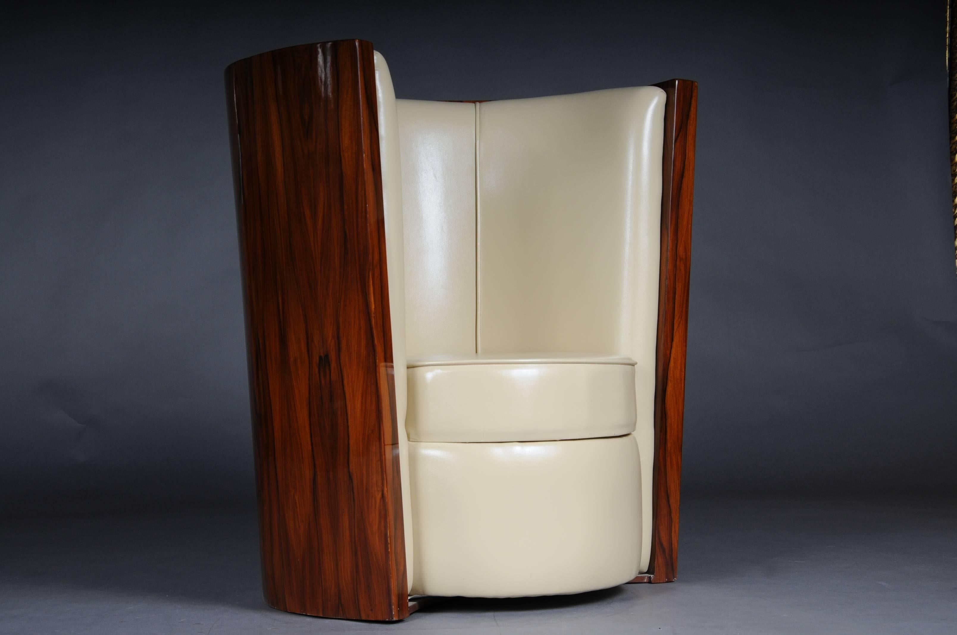 Wood 20th Century Art Deco Lounge Chair Jacaranda Veneer For Sale