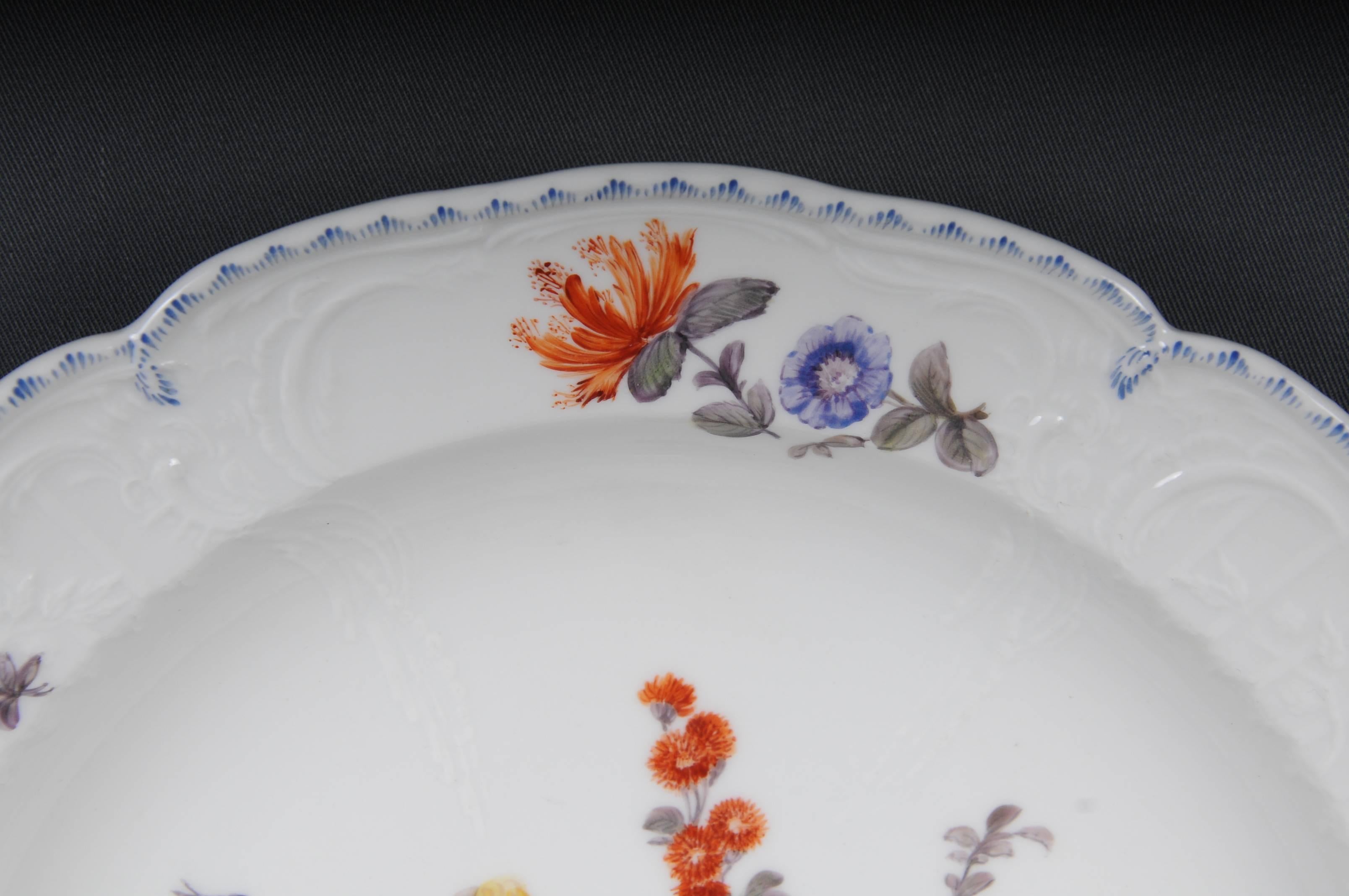 19th Century KPM Berlin Rare Confectionery Dish with Three Sections 1