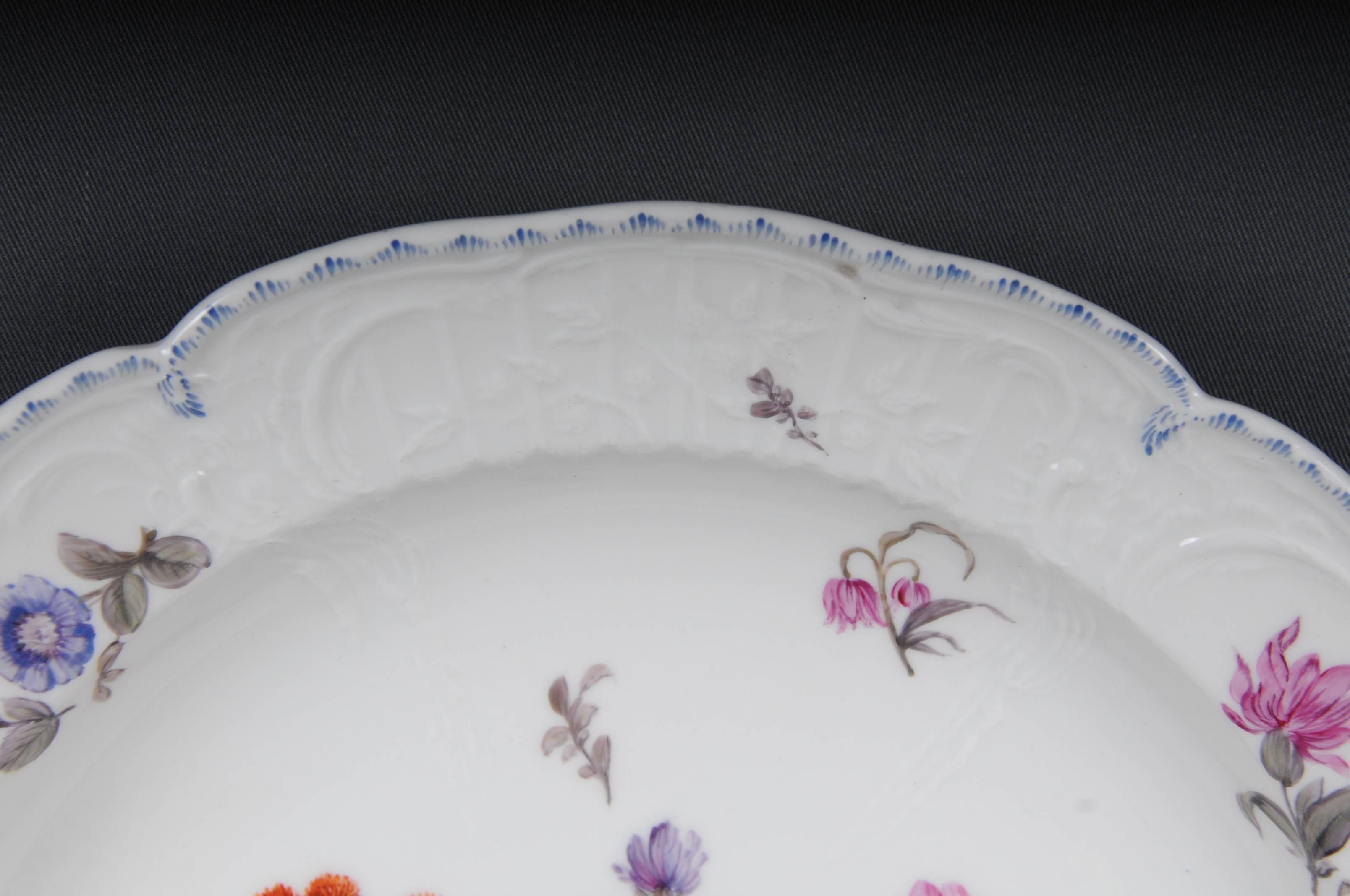 19th Century KPM Berlin Rare Confectionery Dish with Three Sections 3