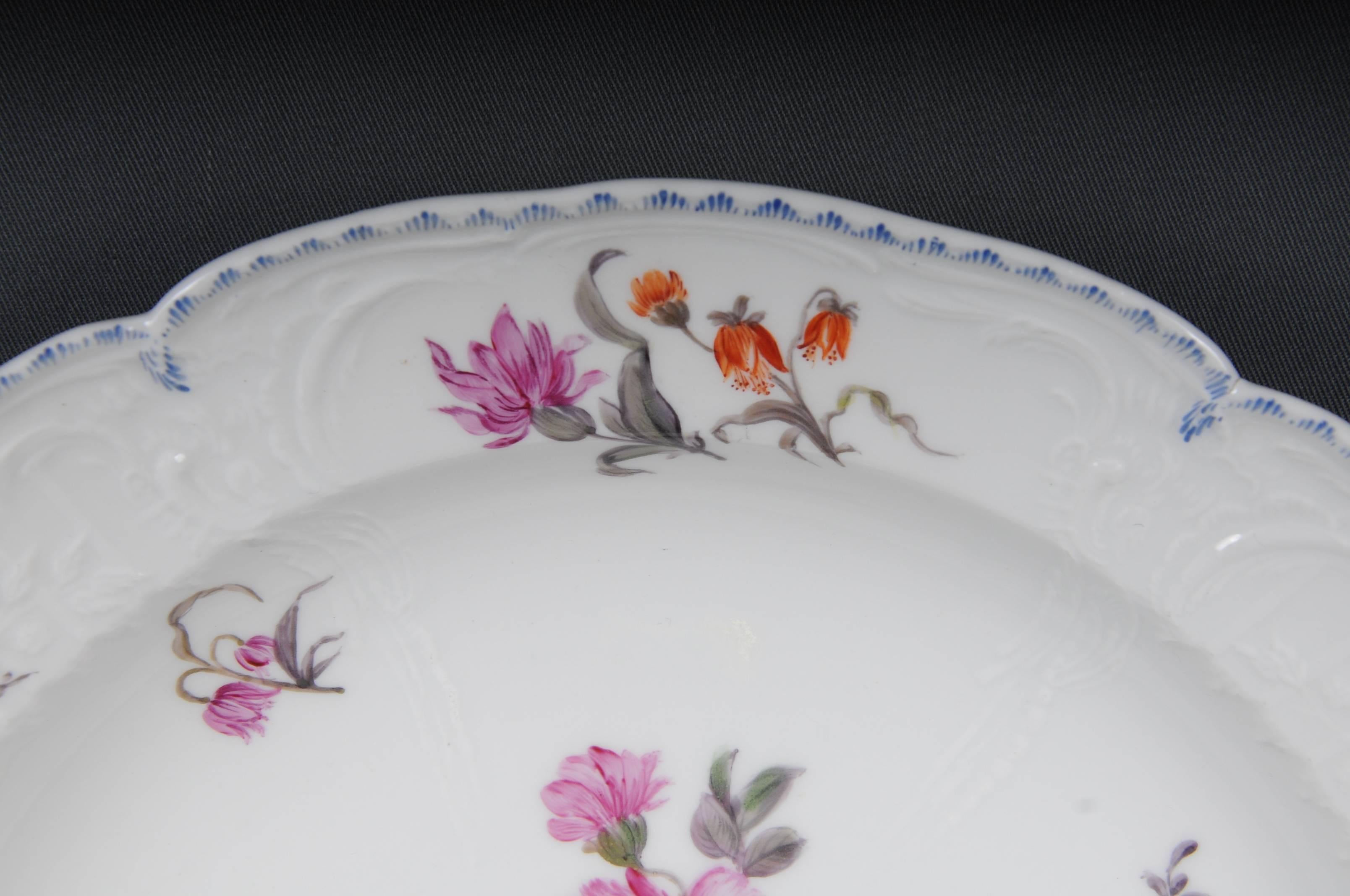 19th Century KPM Berlin Rare Confectionery Dish with Three Sections 4