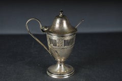 England Silver Sterling Sugar Box Bowl Spoon Glass George Nathan & Ridley Hayes