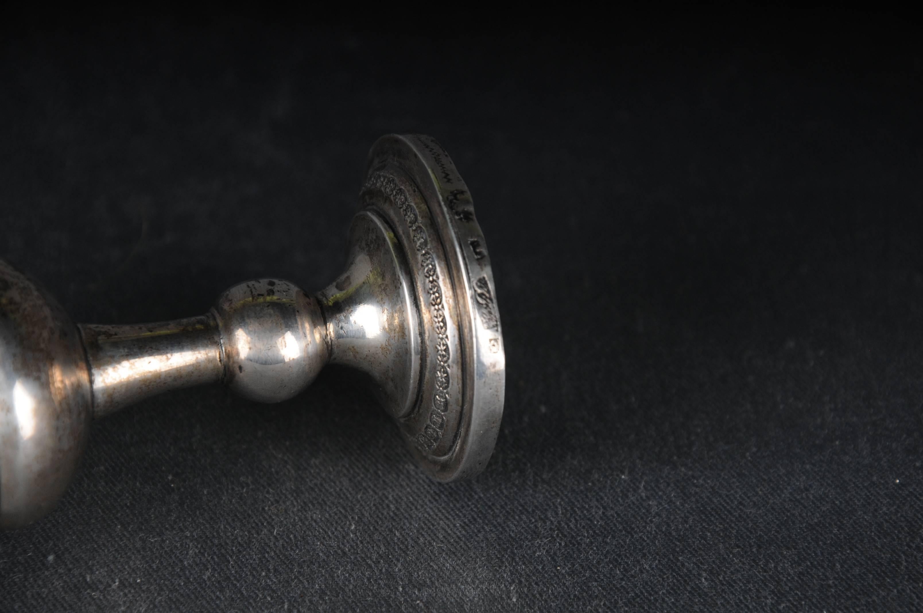 Argento Antica coppa a calice d'argento in miniatura, dorata, Germania, probabilmente Monaco di Baviera, 1838 in vendita