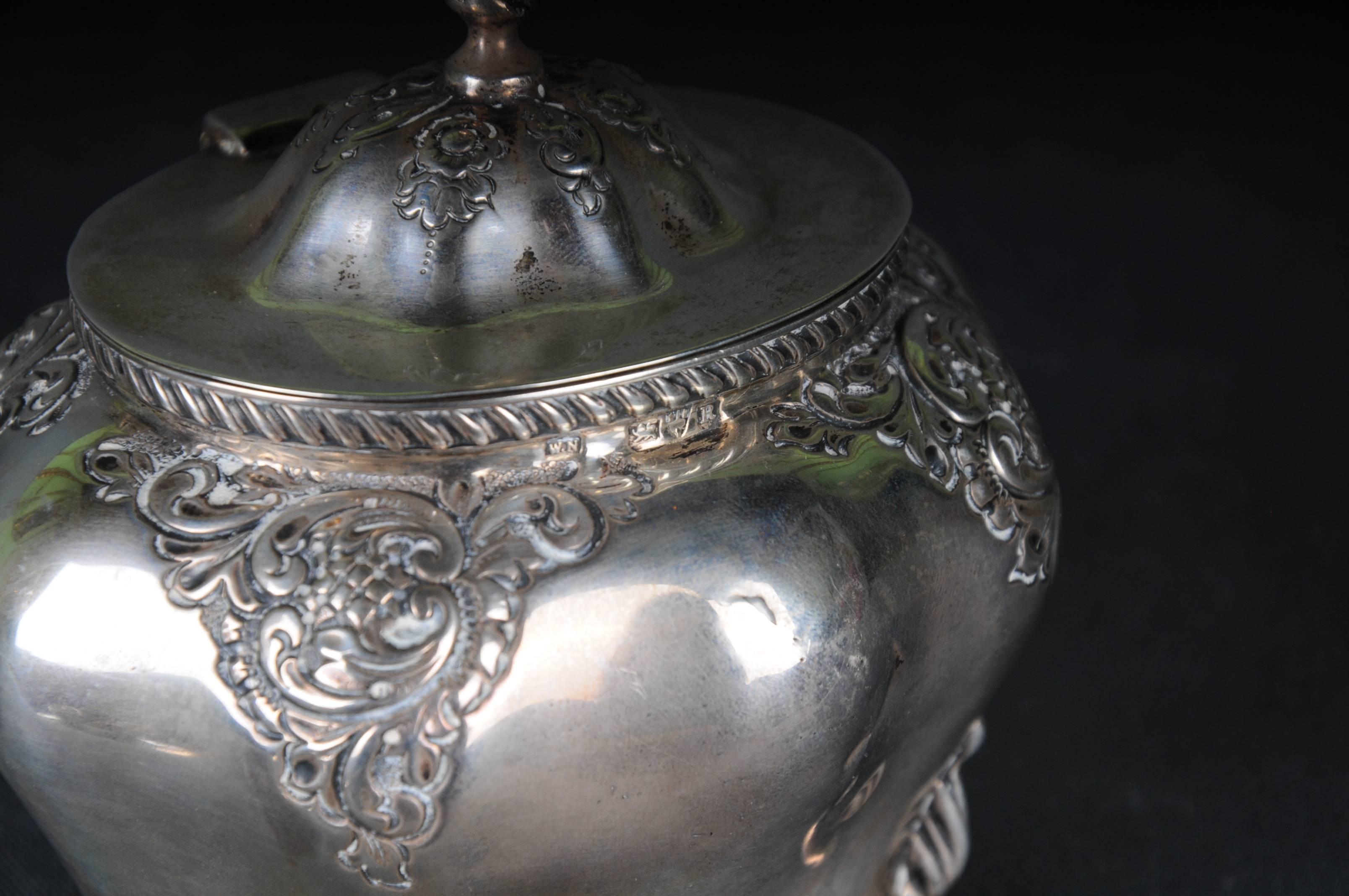 Antique Sterling Silver England Sugar bowls Box 925 chester William Neale For Sale 4