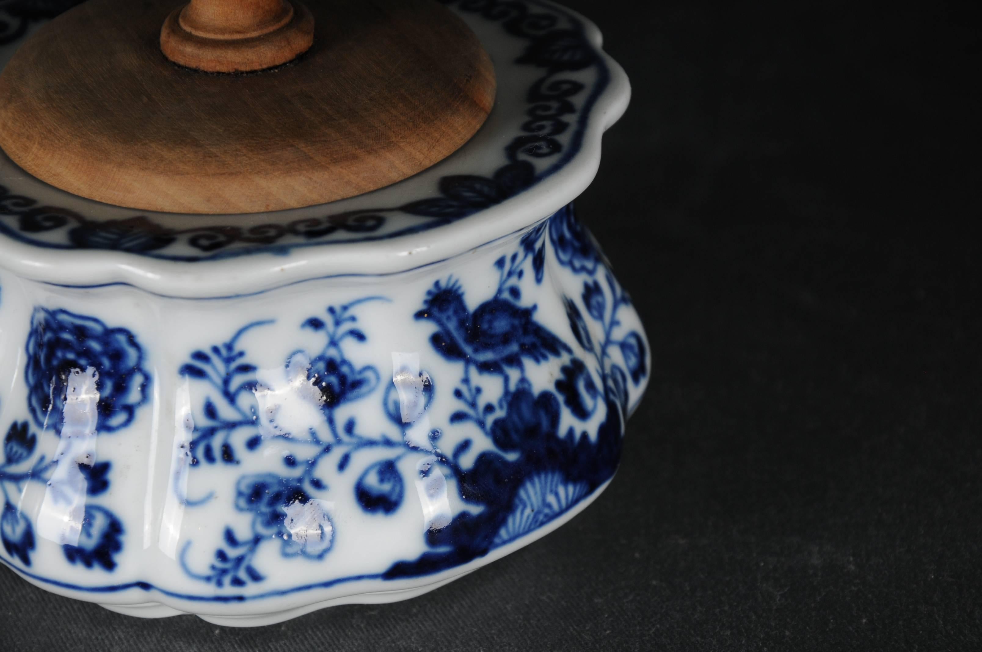 Meissener Tintenbecher aus dem 18. Jahrhundert in blauem Gemälde, um 1750 im Angebot 2