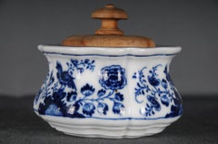 18th Century Meissen Ink Mug in Blue Painting, circa 1750