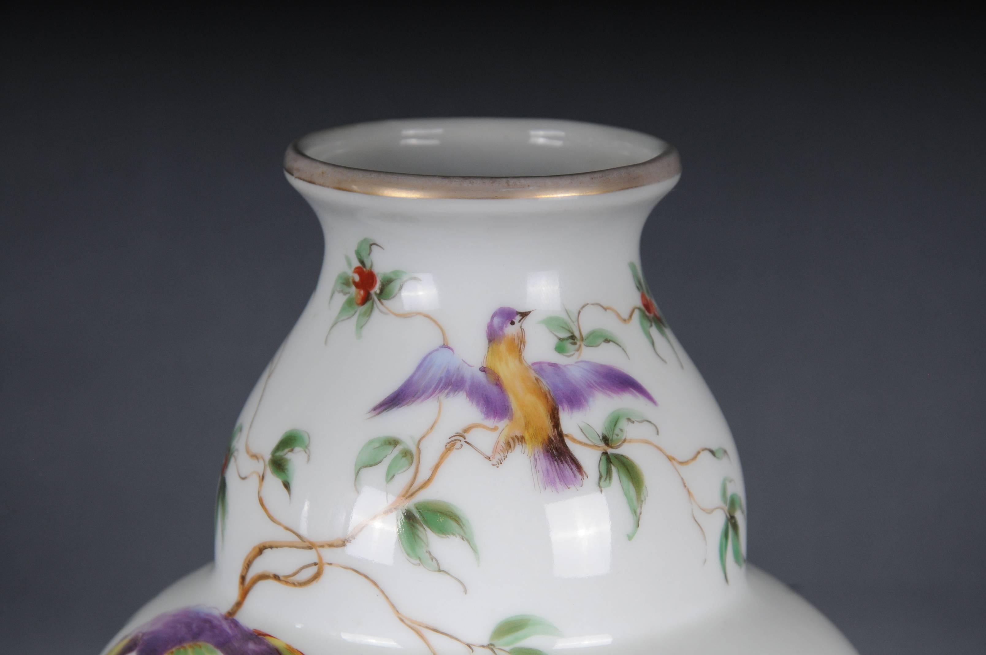 The most unusual Ludwigsburg vase with rare painting. Exceptional form.
Original Ludwigsburg not marked.
Undamaged condition.
