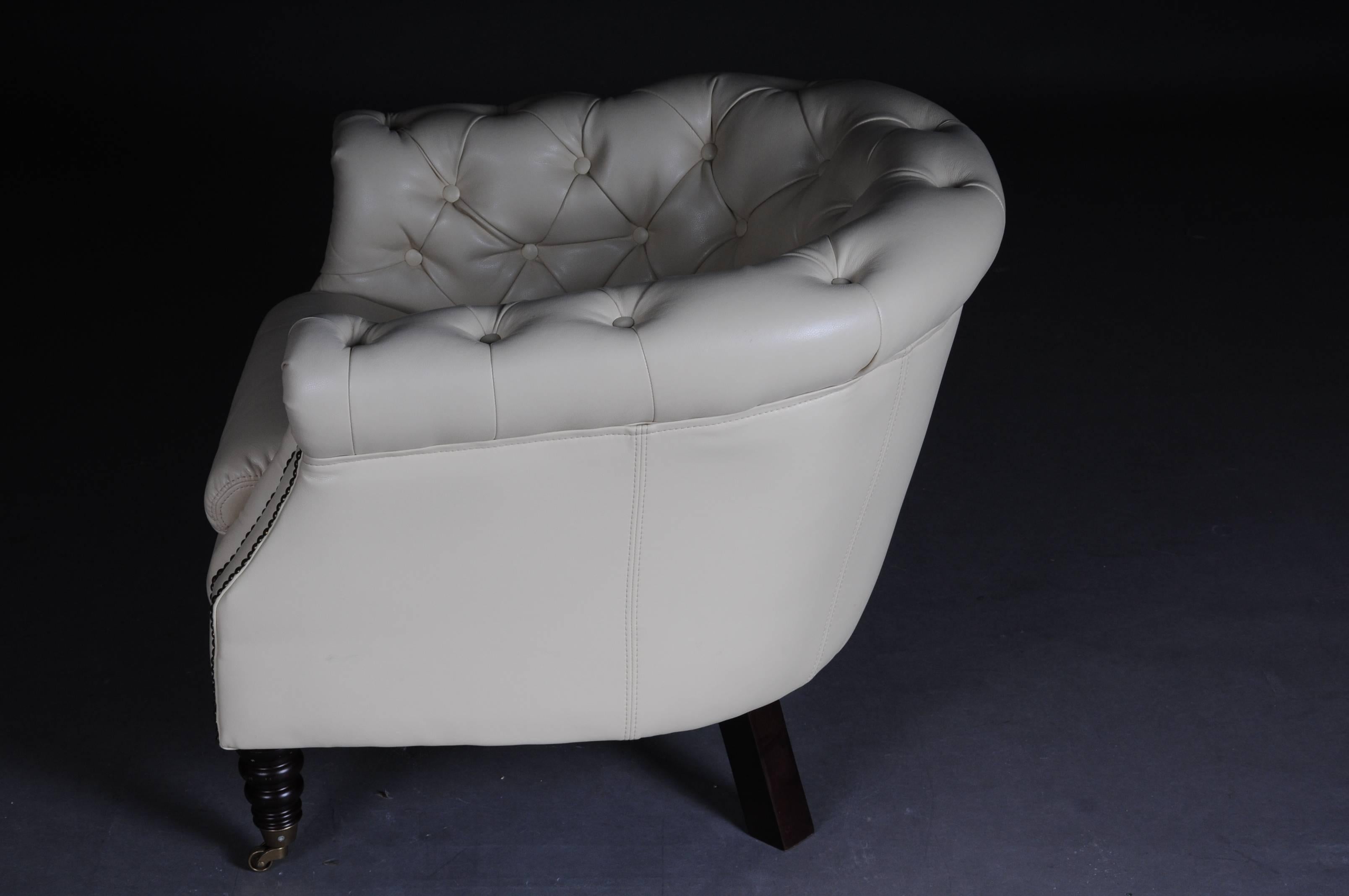 Set of 2 Chesterfield Club Armchairs, Lounge Armchairs, Italy In Good Condition In Berlin, DE