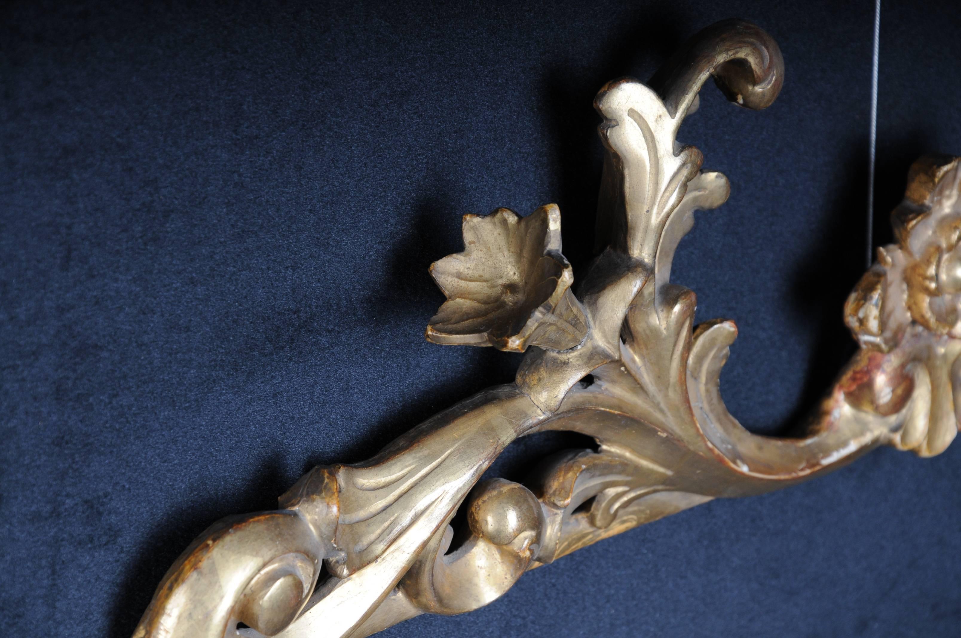Baroque Supraporte / Decorative Elements, Gilded Wood, 18th Century For Sale 1
