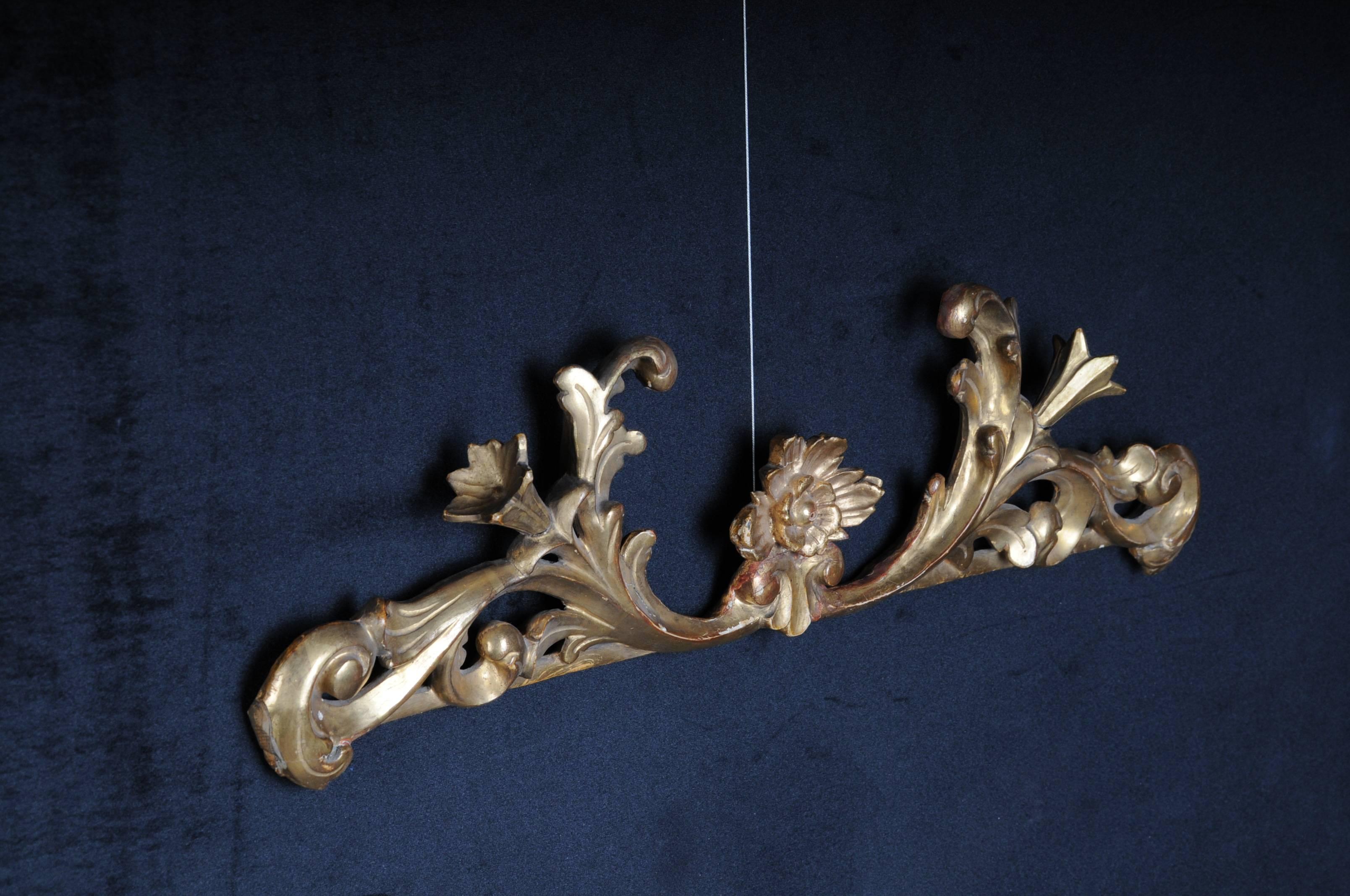 Baroque Supraporte / Decorative Elements, Gilded Wood, 18th Century For Sale 2