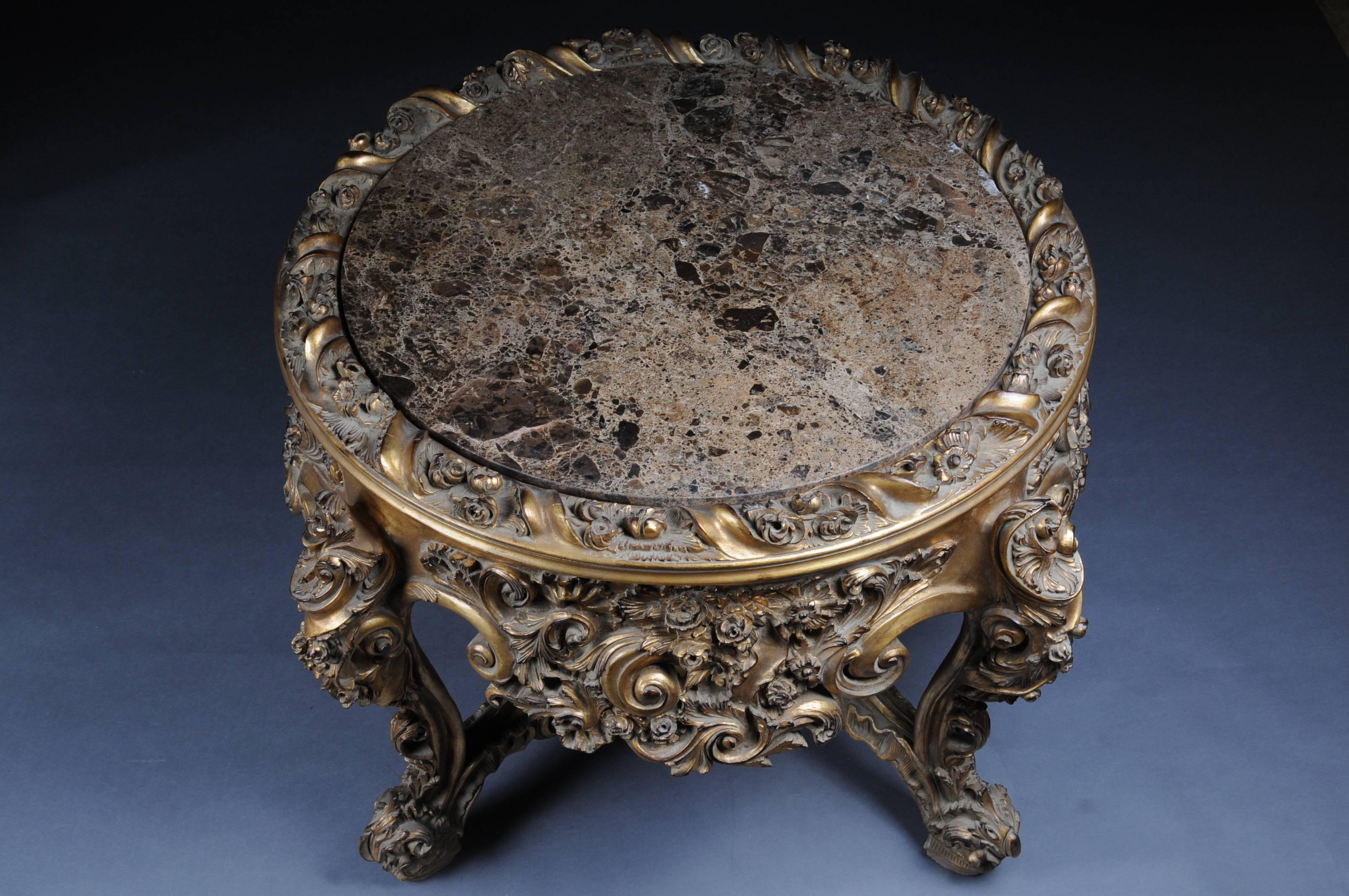 Louis XV Impressive Solid Salon Table Louis Quinze XV - gold