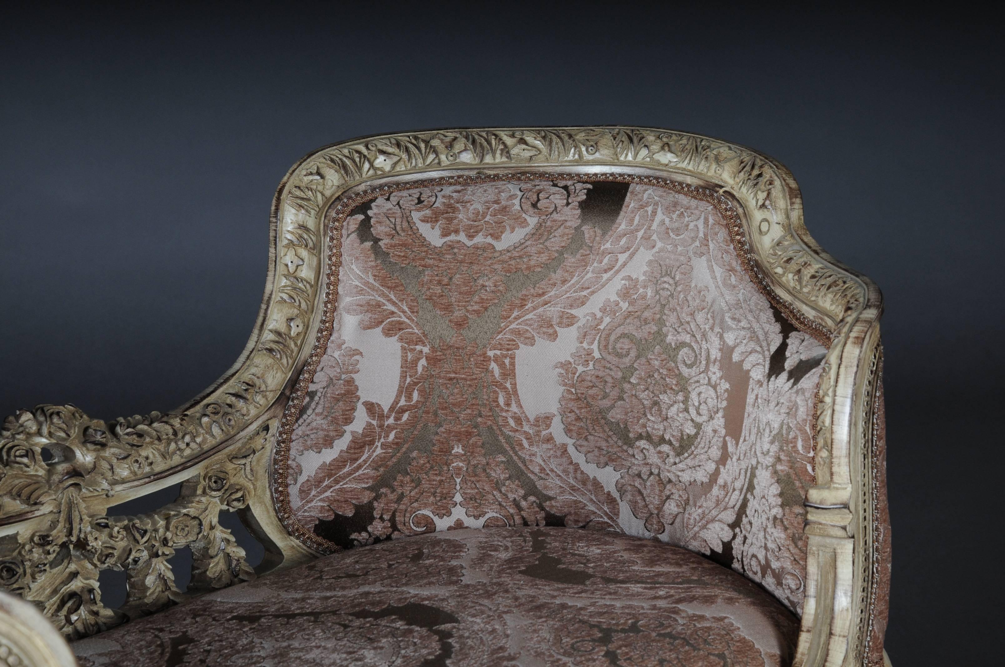 Upholstery Unique French Bench, Sofa in Louis Seize XVI