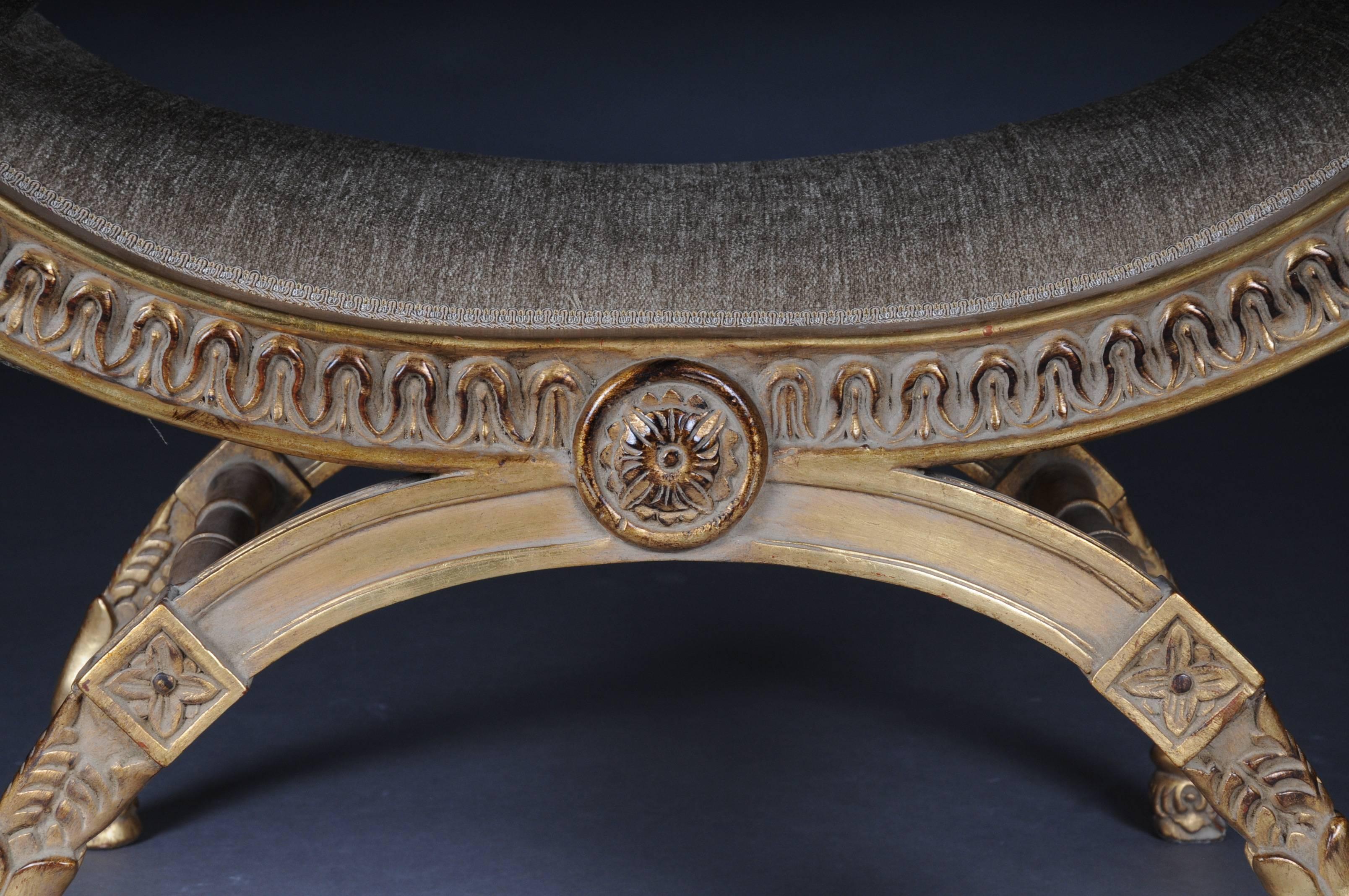 Exceptional French Bench, Stool in Empire 4