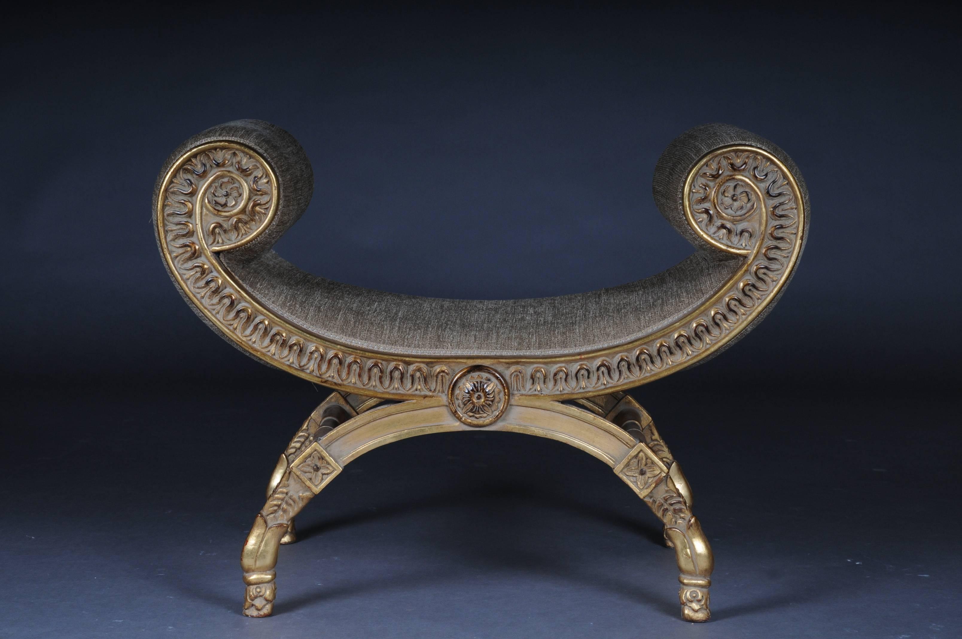 20th Century Exceptional French Bench, Stool in Empire