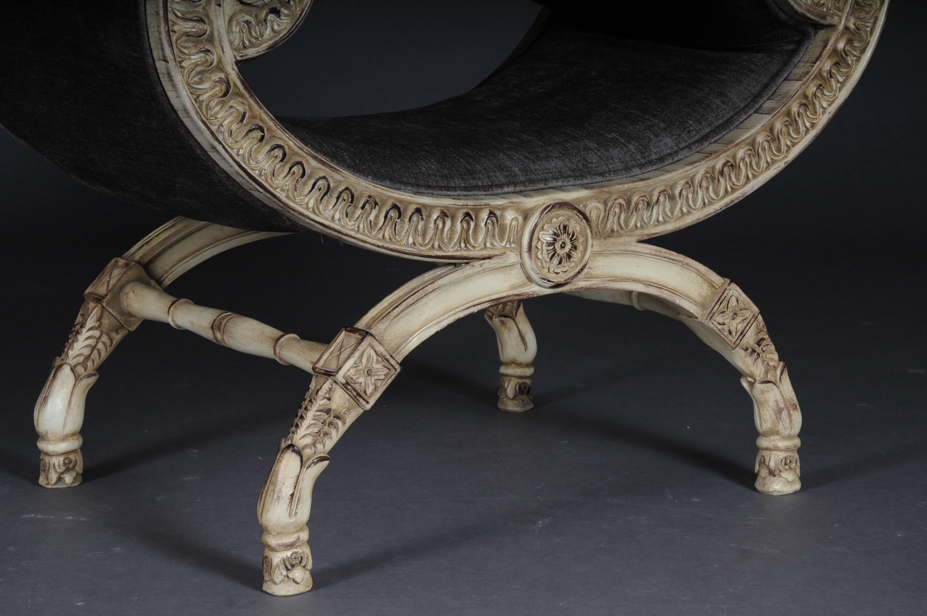 Exceptional French Bench, Stool, Gondola in Empire No. 2 3