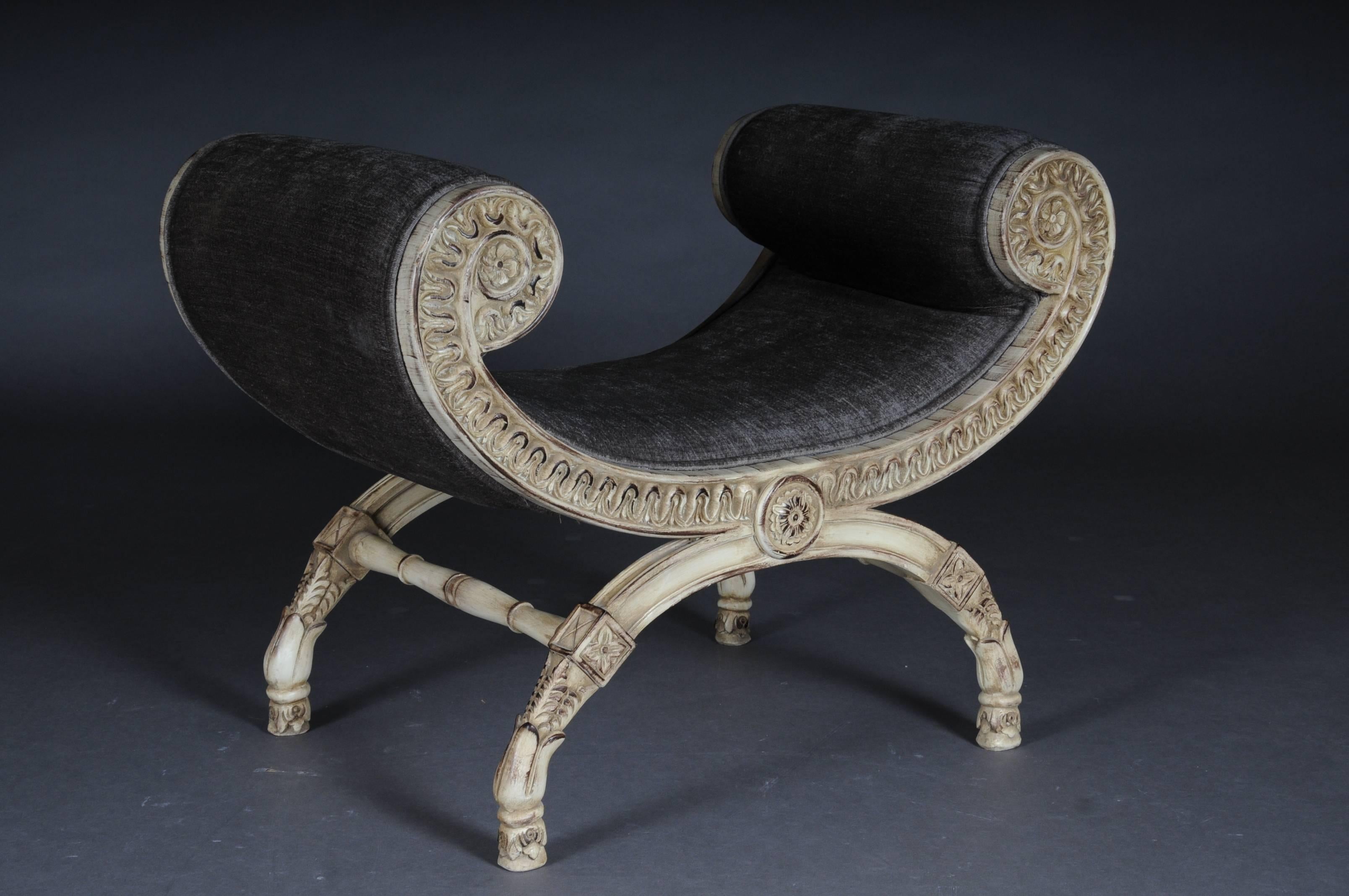 Exceptional French Bench, Stool, Gondola in Empire No. 2 4