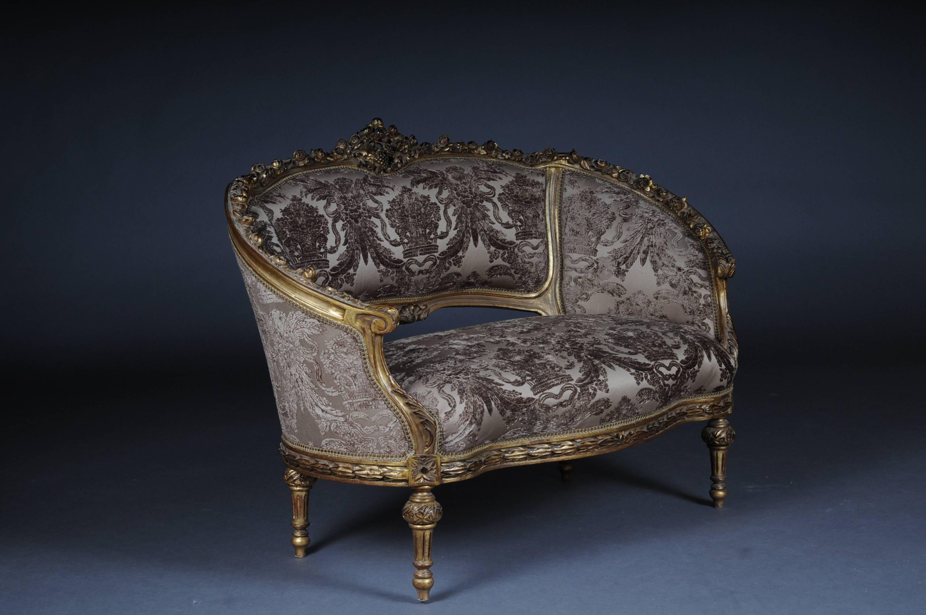 Decorative French Sofa, Canapé in Louis XVI Seize In Good Condition In Berlin, DE