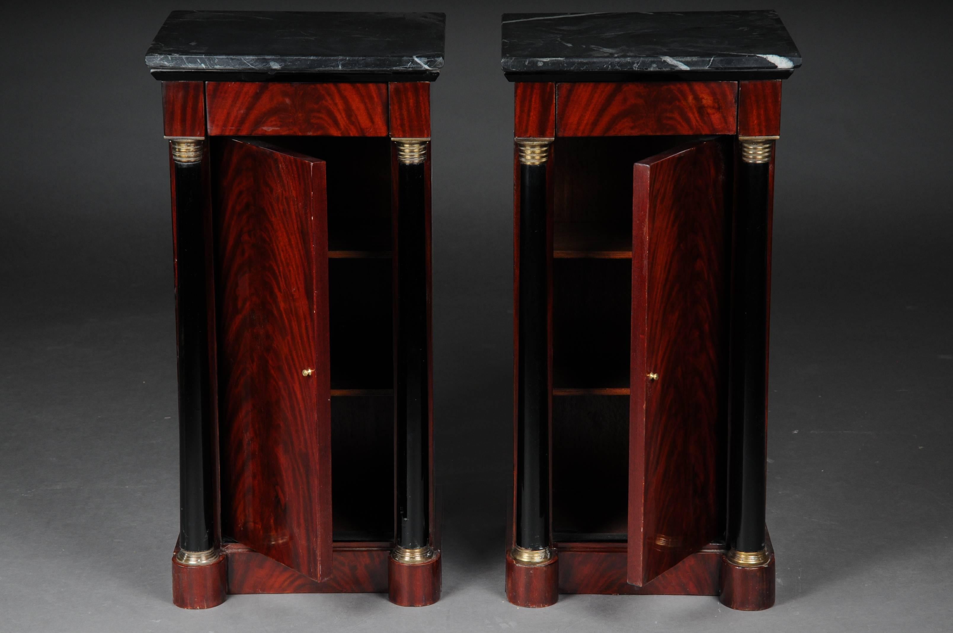 Classic Bedside Table, Side Table in Biedermeier, Mahogany, right 2