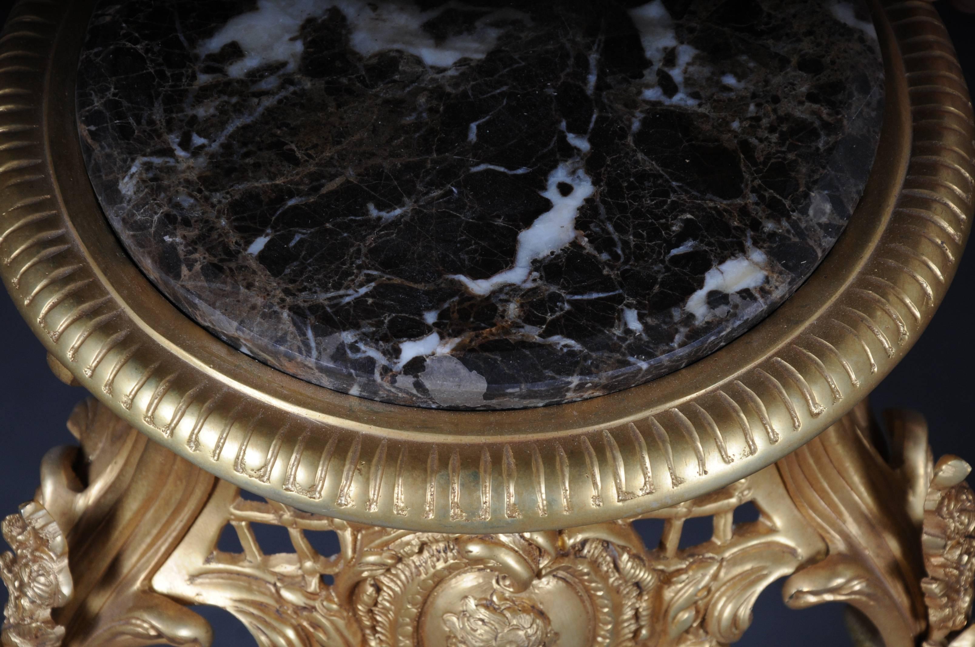 Gilt Magnificent French Bronze Side Table in Louis XV