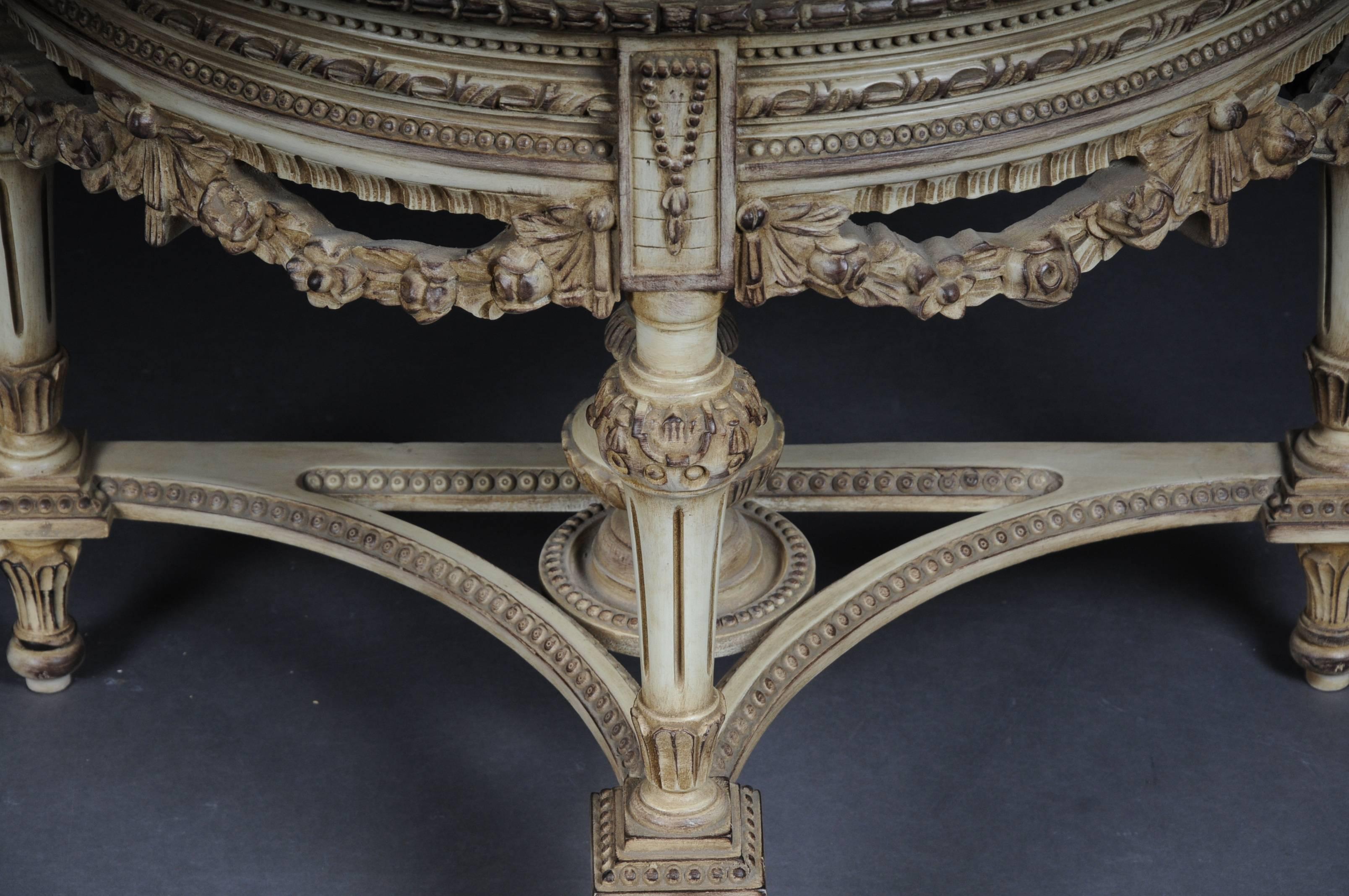Hand-Carved Beautiful Console Mirror in the Louis XVI