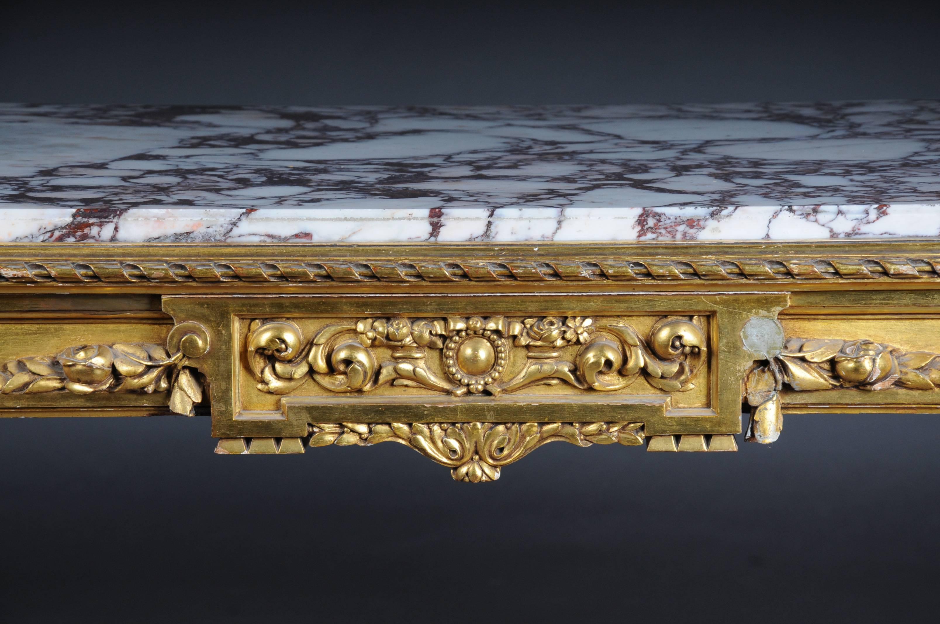 Amazing French Louis XVI Salon Table Gilded, around 1910 For Sale 2