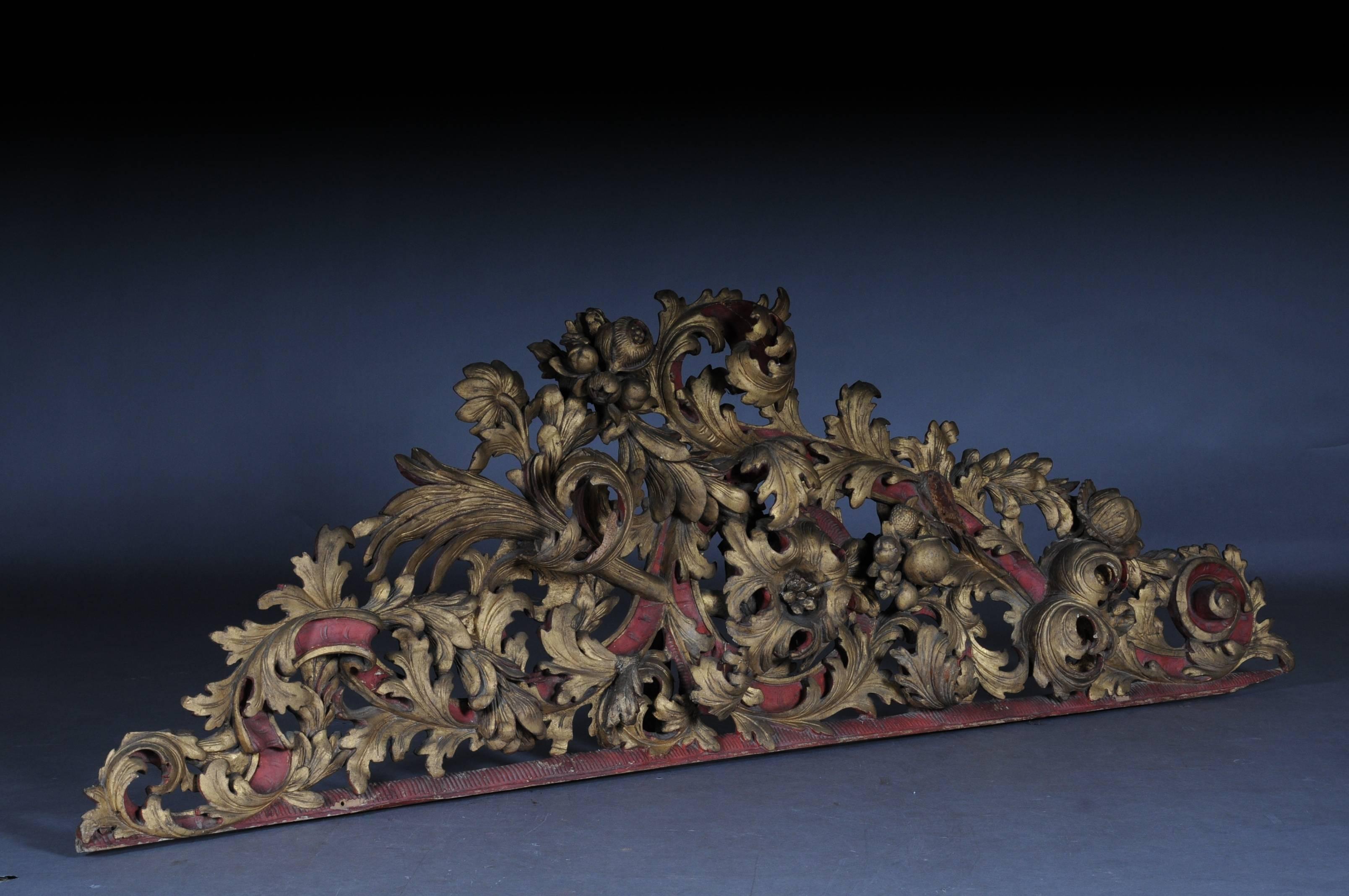 French Large Baroque Supraporte / Ornamental Element, Mid-18th Century For Sale