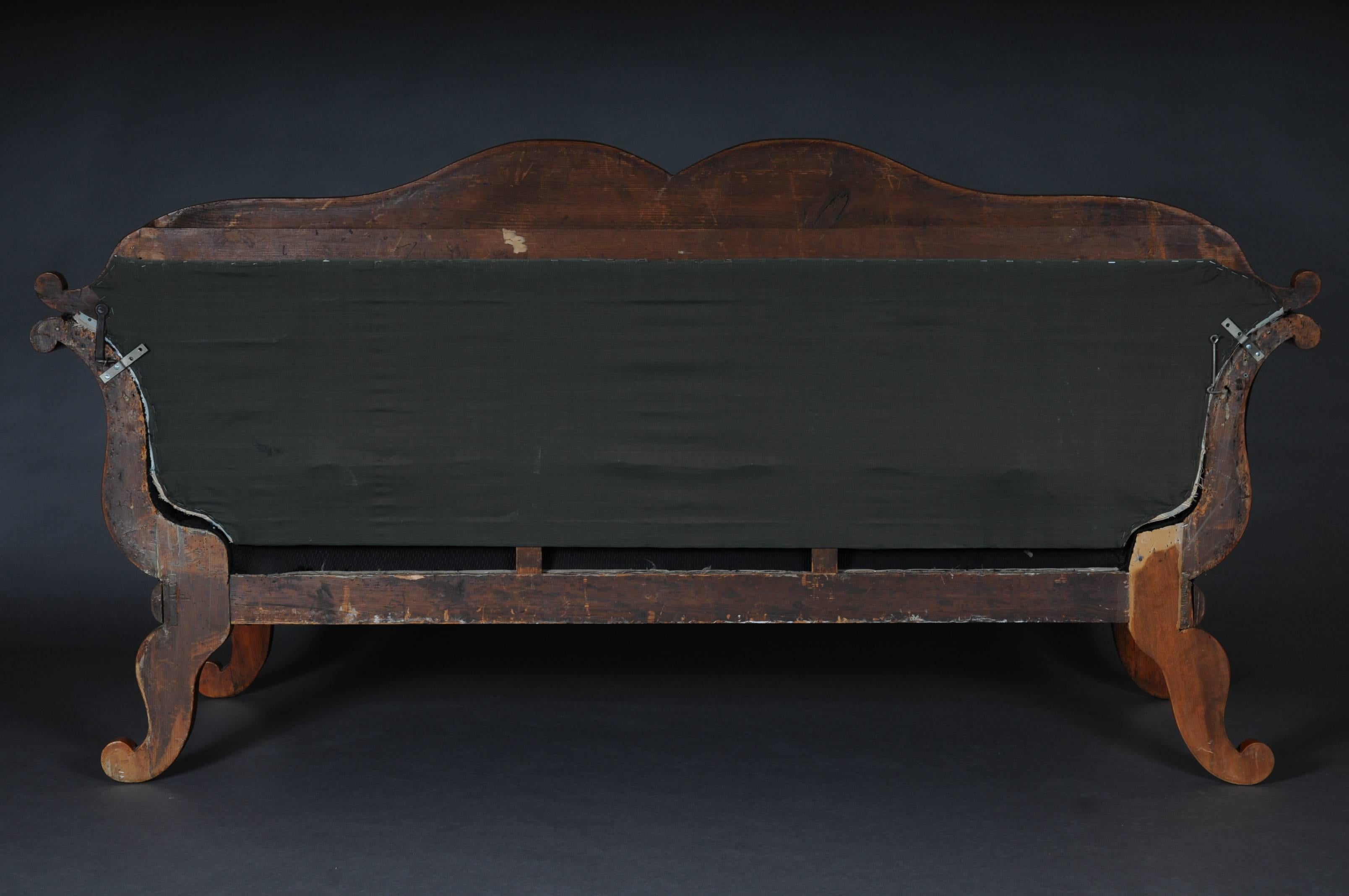 19th Century Sofa, Couch Biedermeier, Birch 4