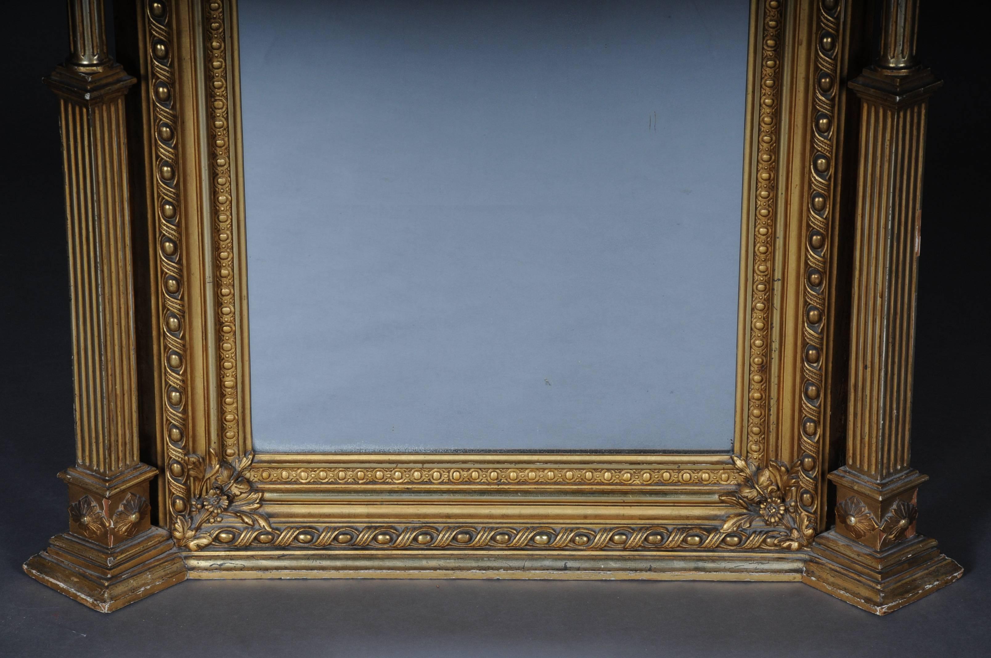 French 19th Century Classicistic Splendor Mirror Gilt Napoleon III