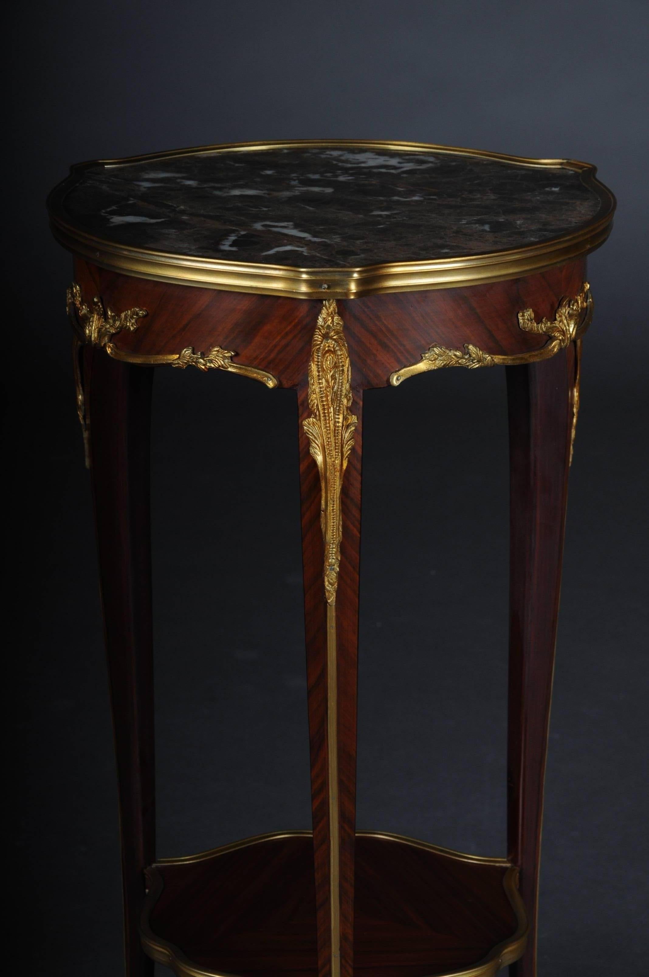 Wood French Salon Side Table in Louis Quinze For Sale